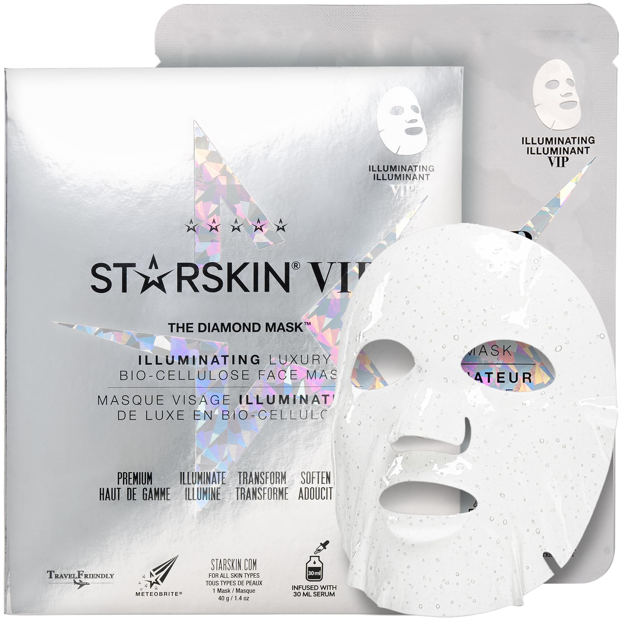 STARSKIN - Premium Korean Skin Care Bio-Cellulose Face Mask - - Product Imagery