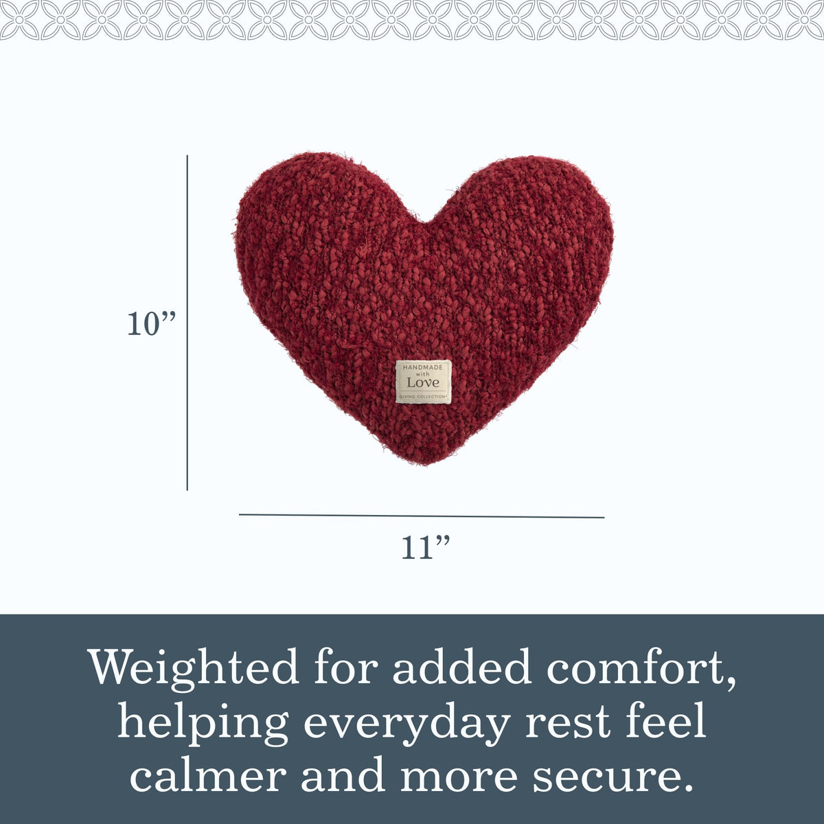 DEMDACO Giving Collection Cranberry Red Weighted Giving - DEMDACO Official Imagery - 4