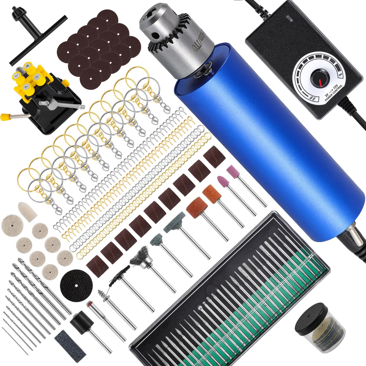 Antstone Electric Resin Polishing Kit Resin Drill with 287 Accessories Variable Speed Rotary Tool for Resin Casting Mold