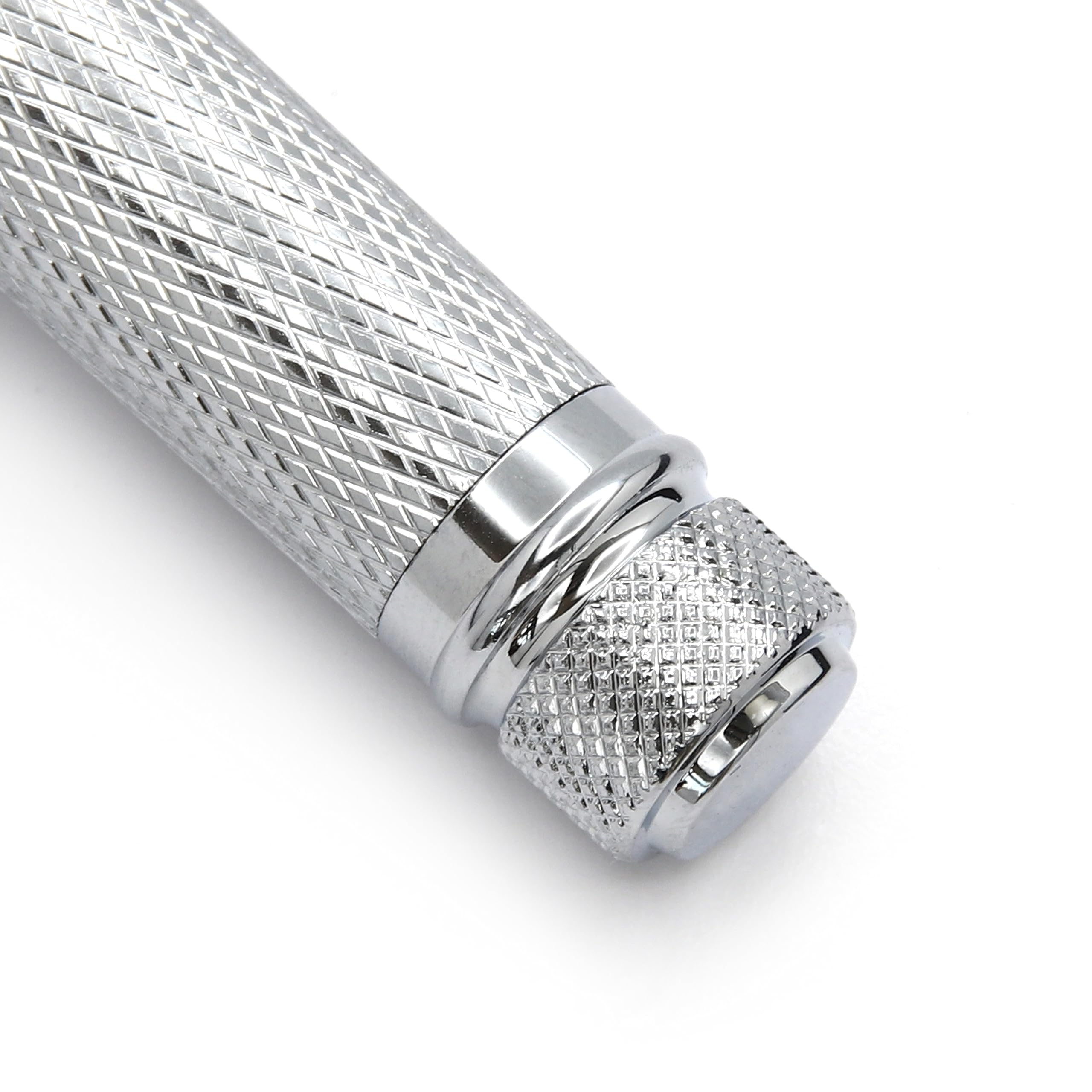 Edwin Jagger DES89KN short handled double edge safety razor with knurled grip, eco-friendly design for men and women shaving.