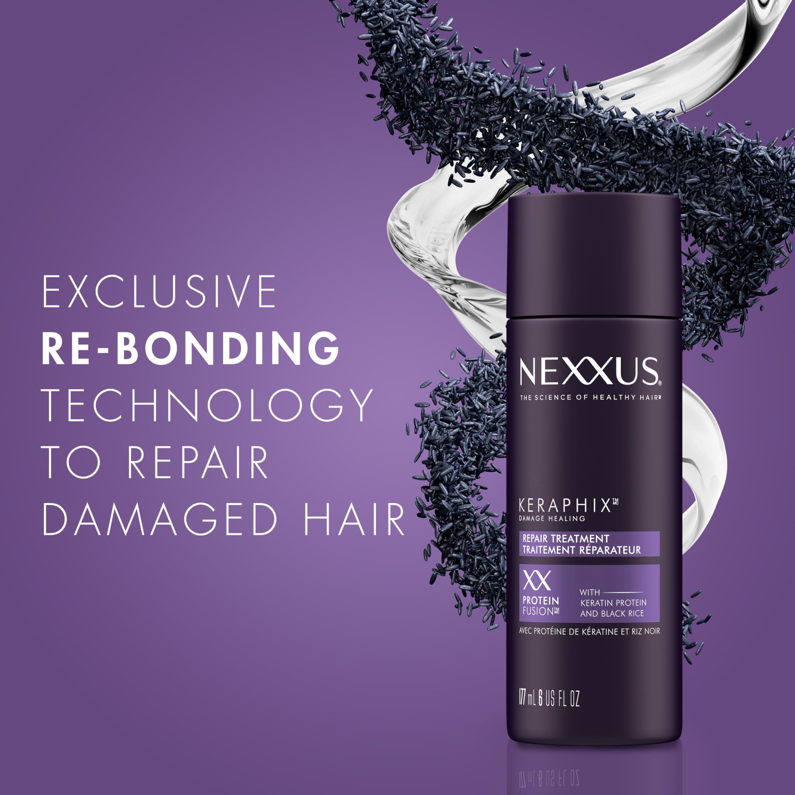 Nexxus Keraphix Pre-Wash Treatment Damage Repair Cream 6 oz