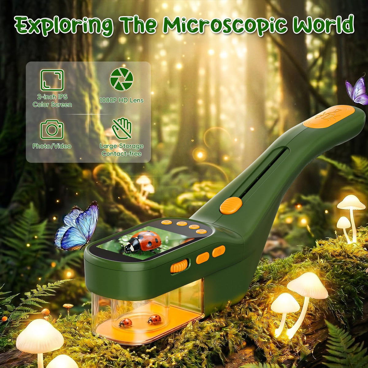 Bug Catcher for Kids with 500X Microscope 2 4 Screen STEM - CIMELR Official Imagery - 4