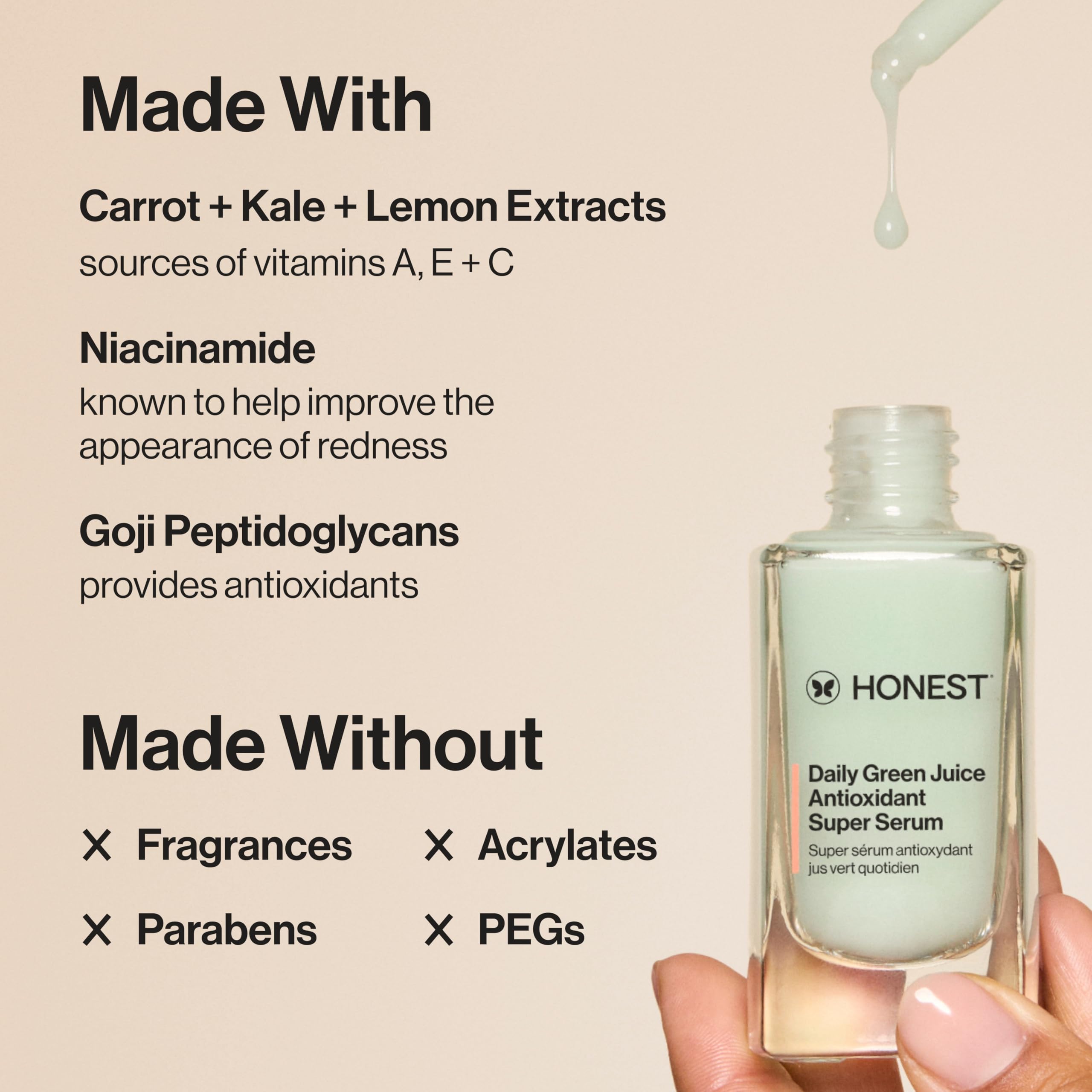 Honest Beauty Daily Green Juice Antioxidant Serum 1oz