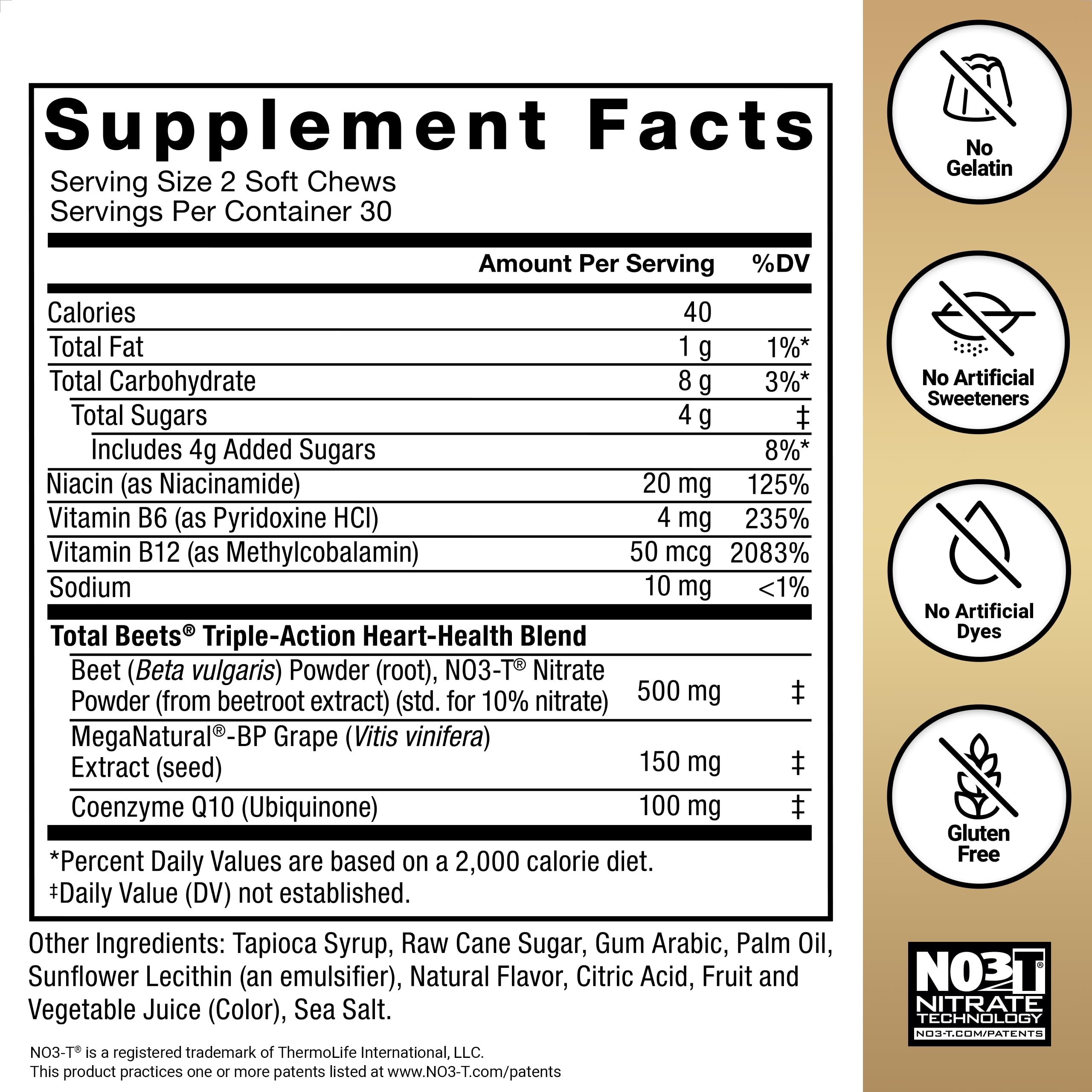 Force Factor Total Beets Ultimate Heart Health for Blood Pressure Support