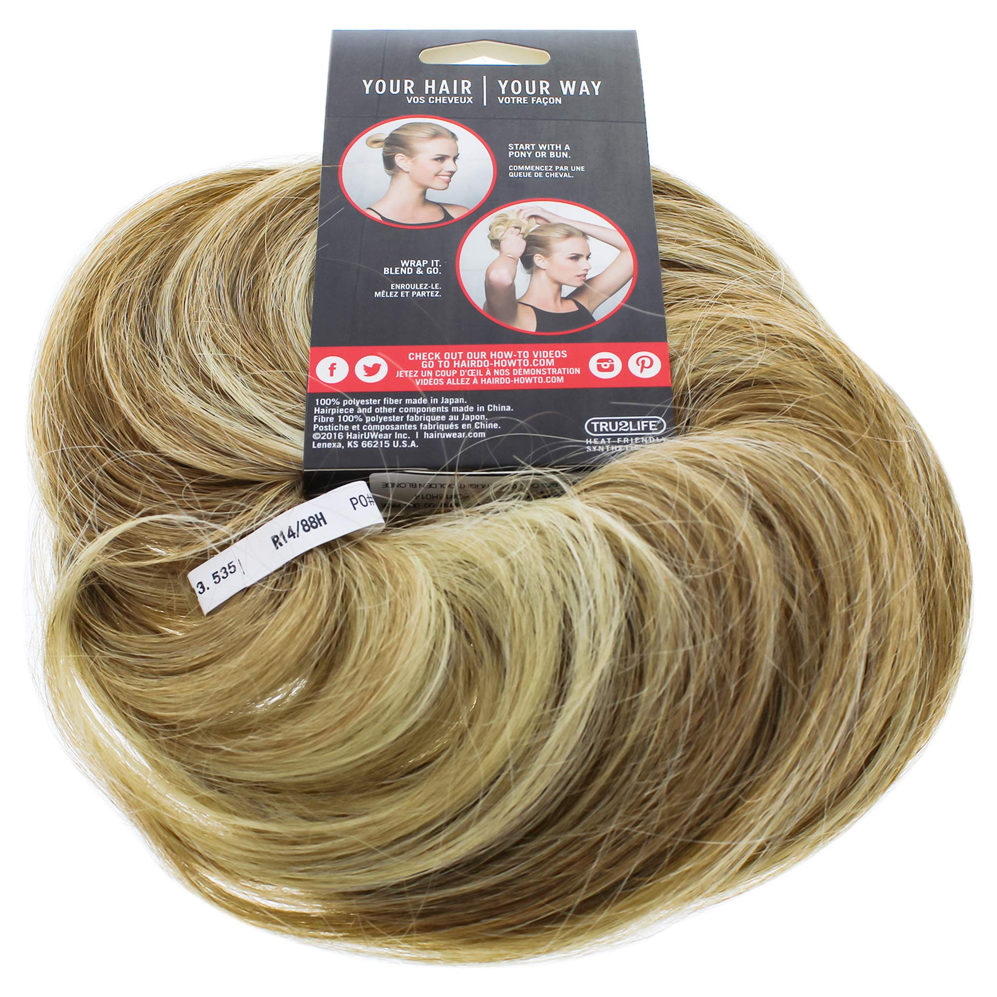 HairDo Style-A-Do & Mini-Do Duo Pack with golden wheat-colored hair wraps, featuring hair accessories for styling and decoration.
