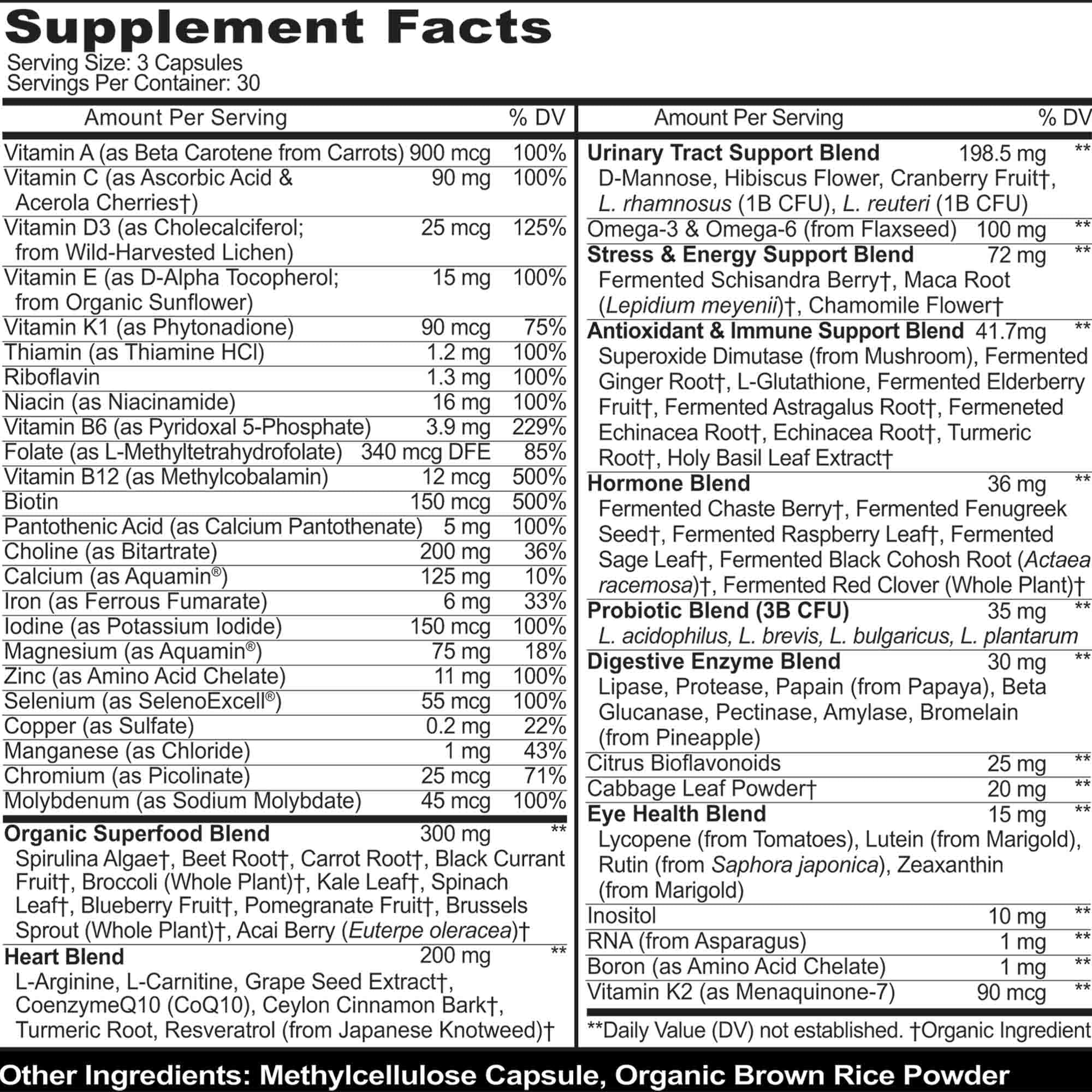 MoxyVites Methylated Multivitamin Women 90 Vegan Caps