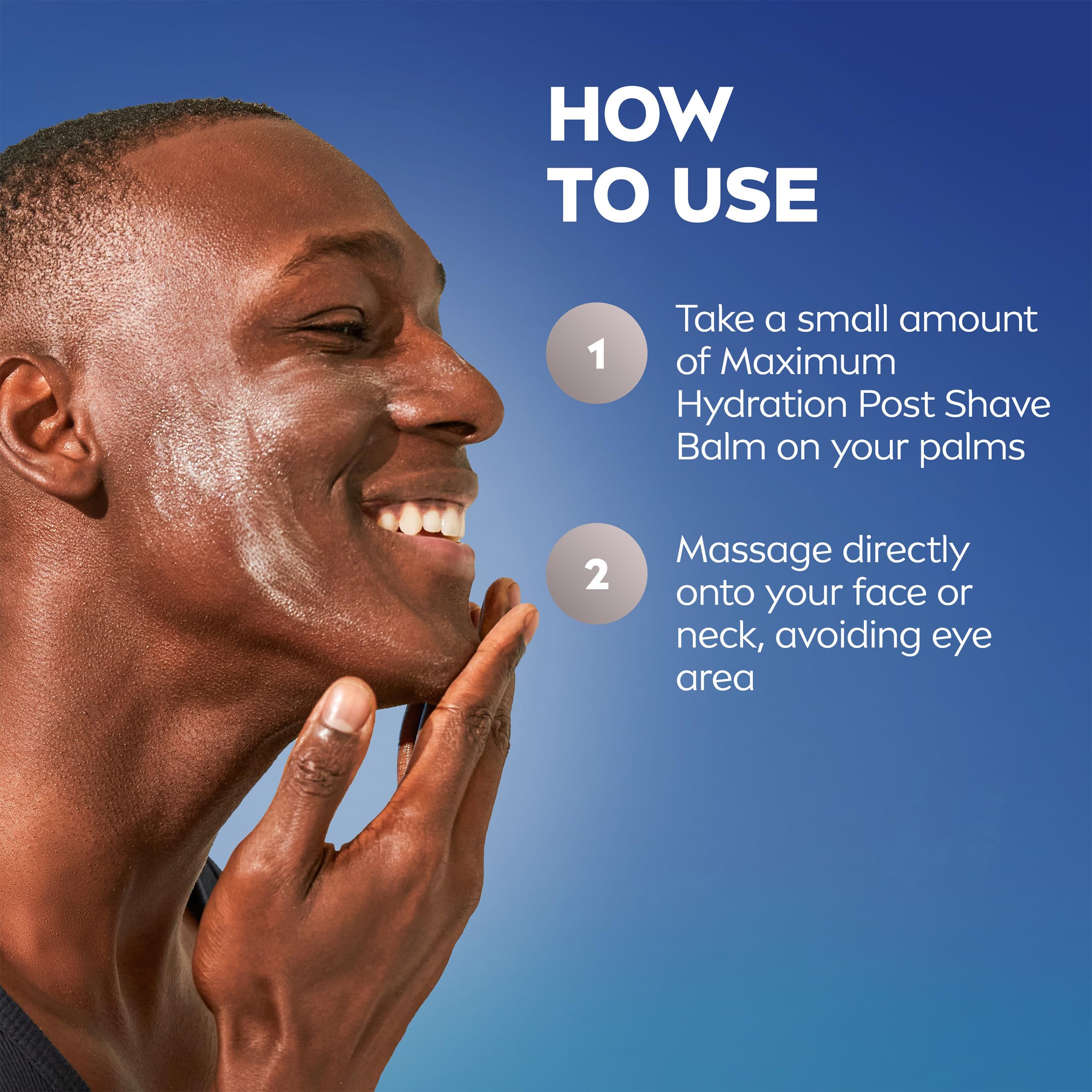 NIVEA MEN Maximum Hydration Post Shave Balm in a multipack, showing three 3.3 fl oz bottles with blue and white packaging.