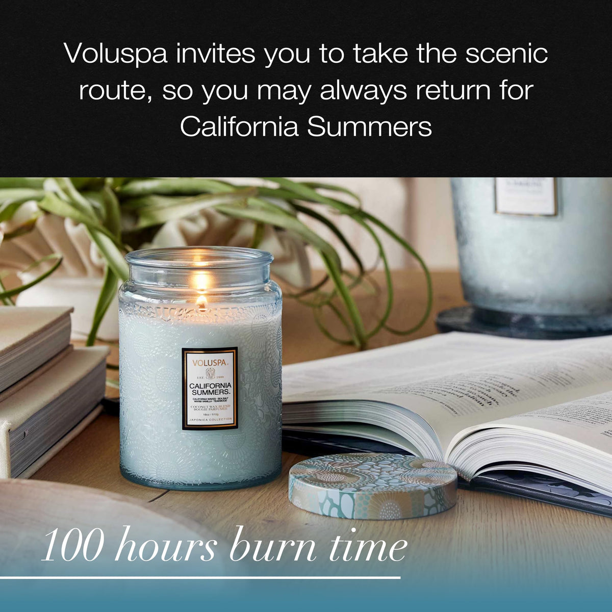 Voluspa California Summers Large Scented Candle Jar 18 Oz - Premium Selection Official Imagery - 6