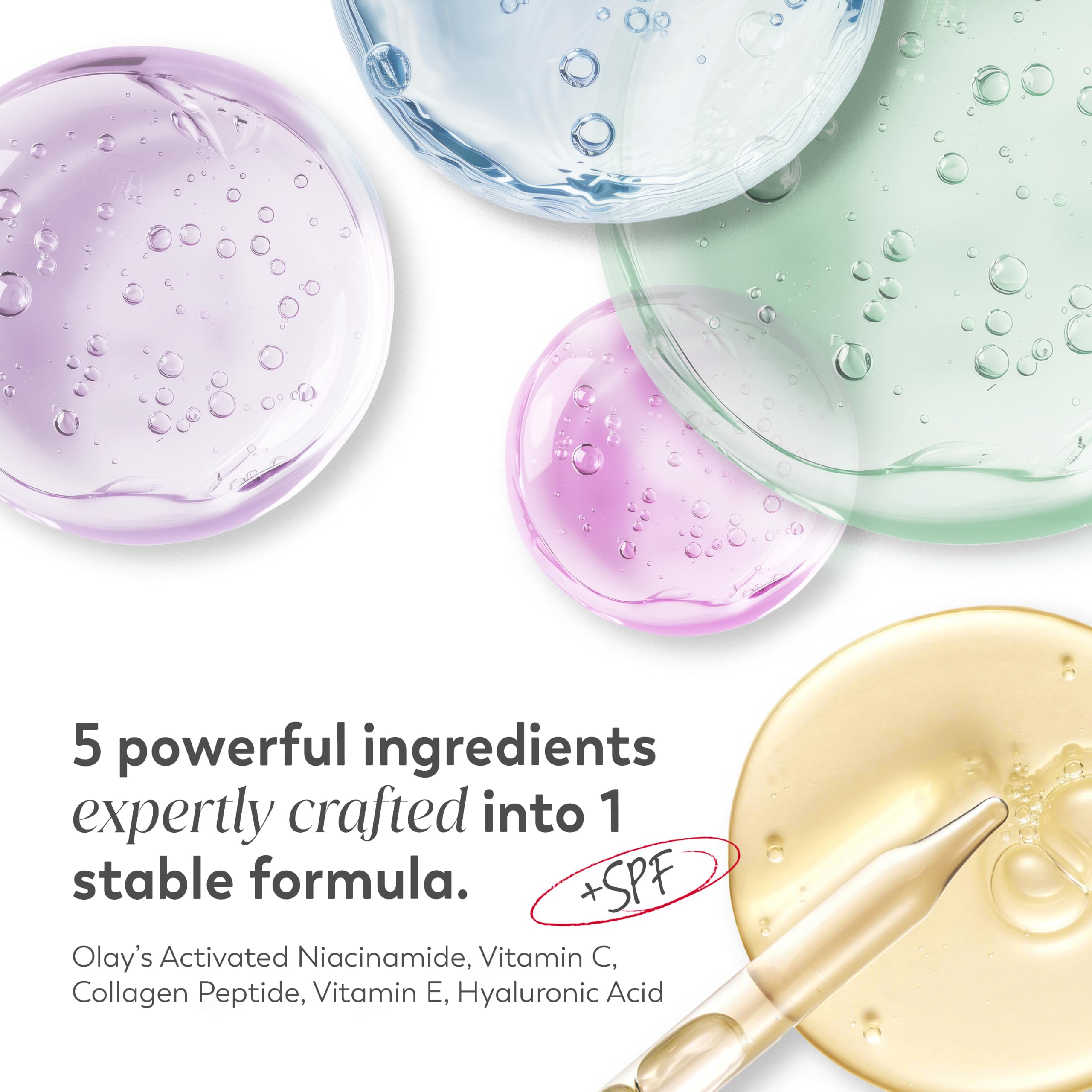 Olay Super Cream Sunscreen SPF 30 moisturizer with Niacinamide, Vitamin C, and Collagen peptides for hydrating and brightening skin.