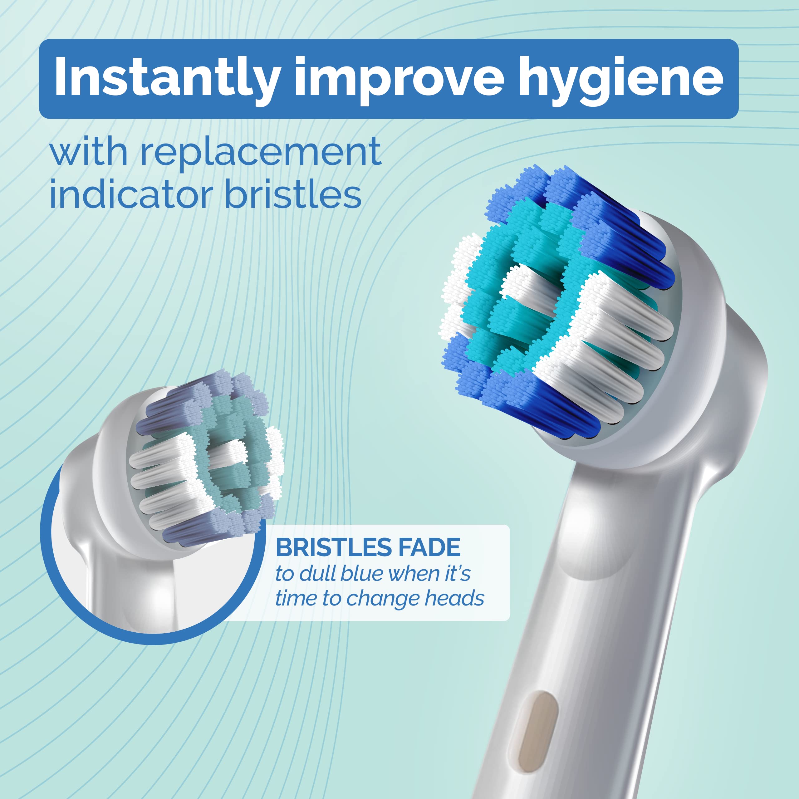 Milos replacement toothbrush heads for Oral-B, 16 pack, compatible electric toothbrush heads with soft bristles for effective cleaning