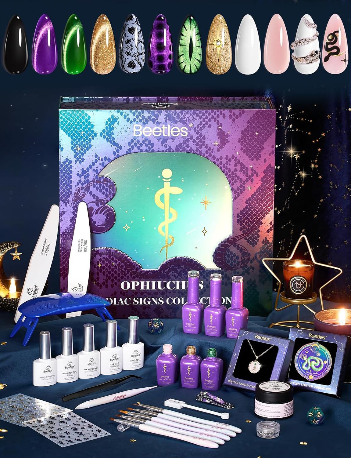 Beetles The Ophiuchus Sign Lucky Box Ophiuchus Zodiac Gel - beetles Gel Polish Official Imagery - 2