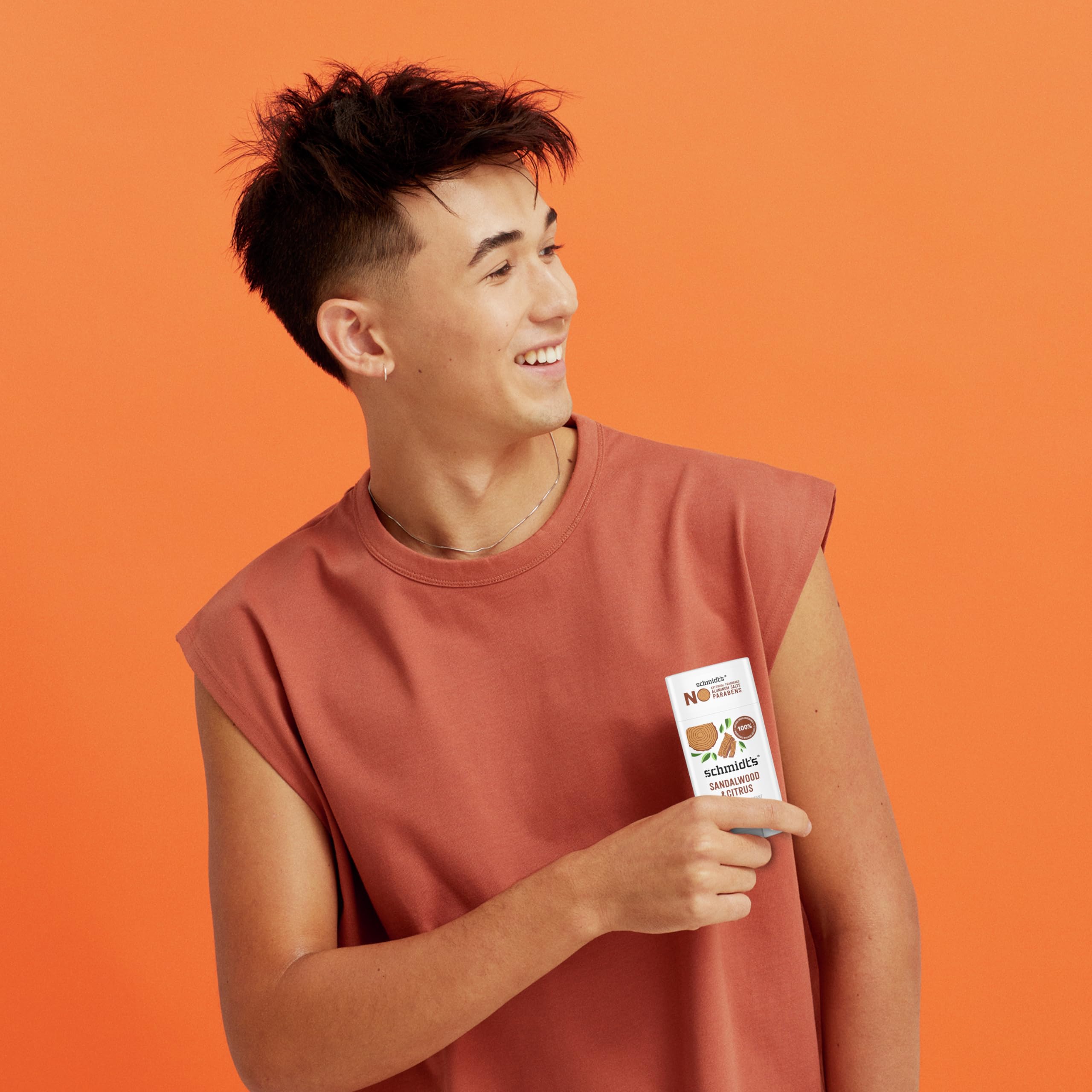 Schmidt's Natural Deodorant Sandalwood & Citrus 2-pack, body deodorant sticks with earthy sandalwood and fresh citrus scent.