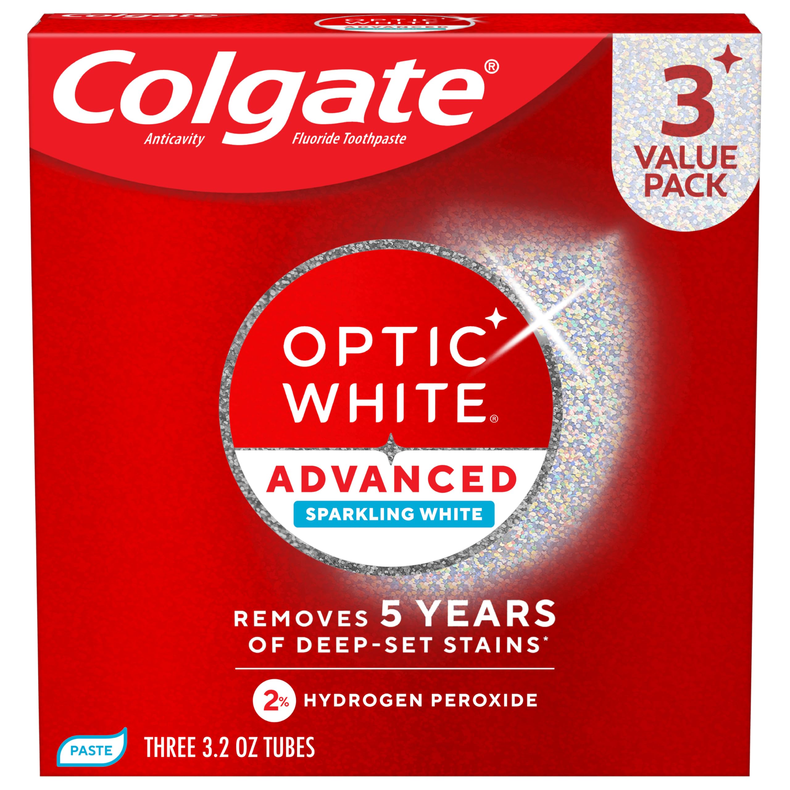 Colgate Optic White Advanced Toothpaste 3-Pack 3.2oz