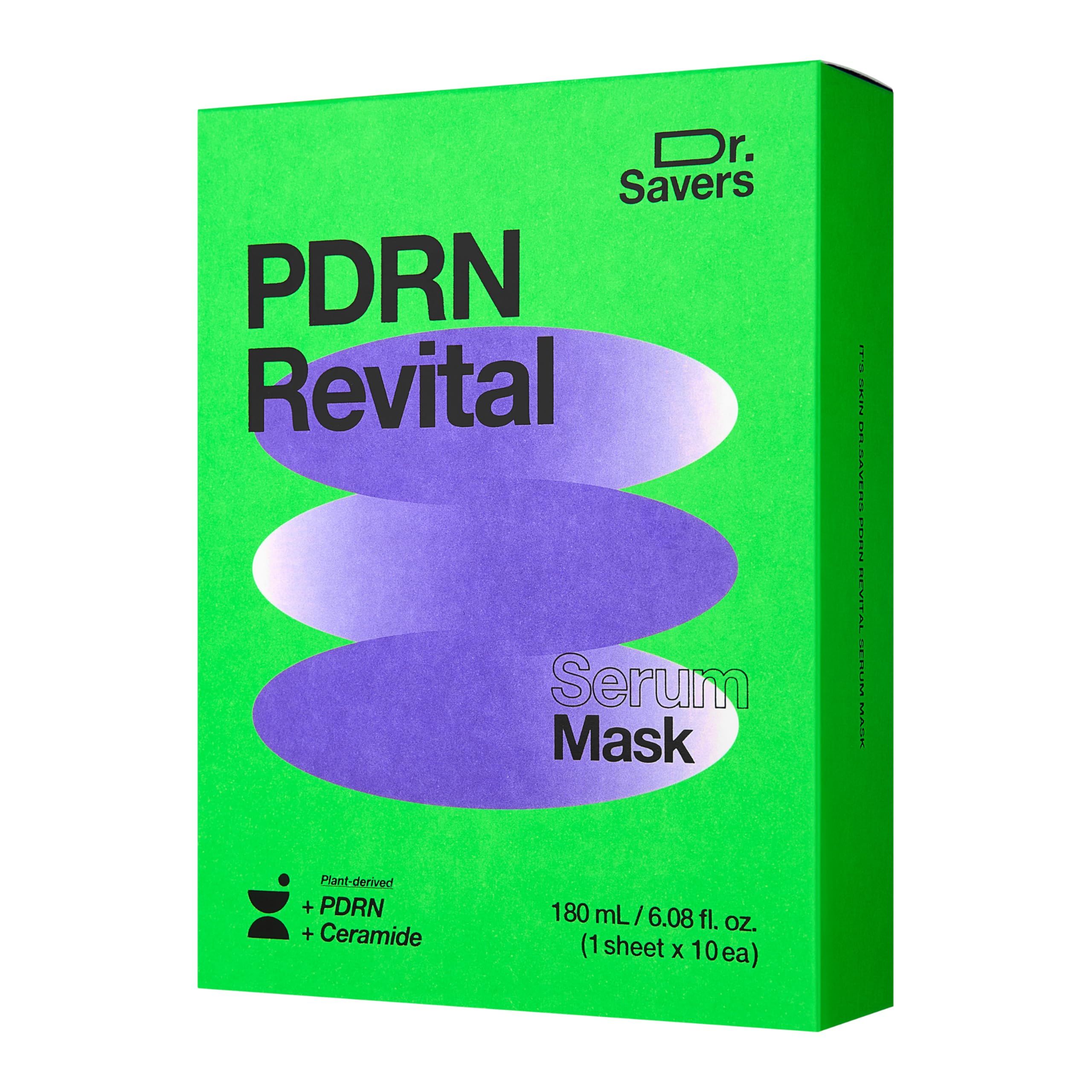 Dr. Savers PDRN Revital Face Serum Mask, Korean Skincare, 0.60 - Product Imagery