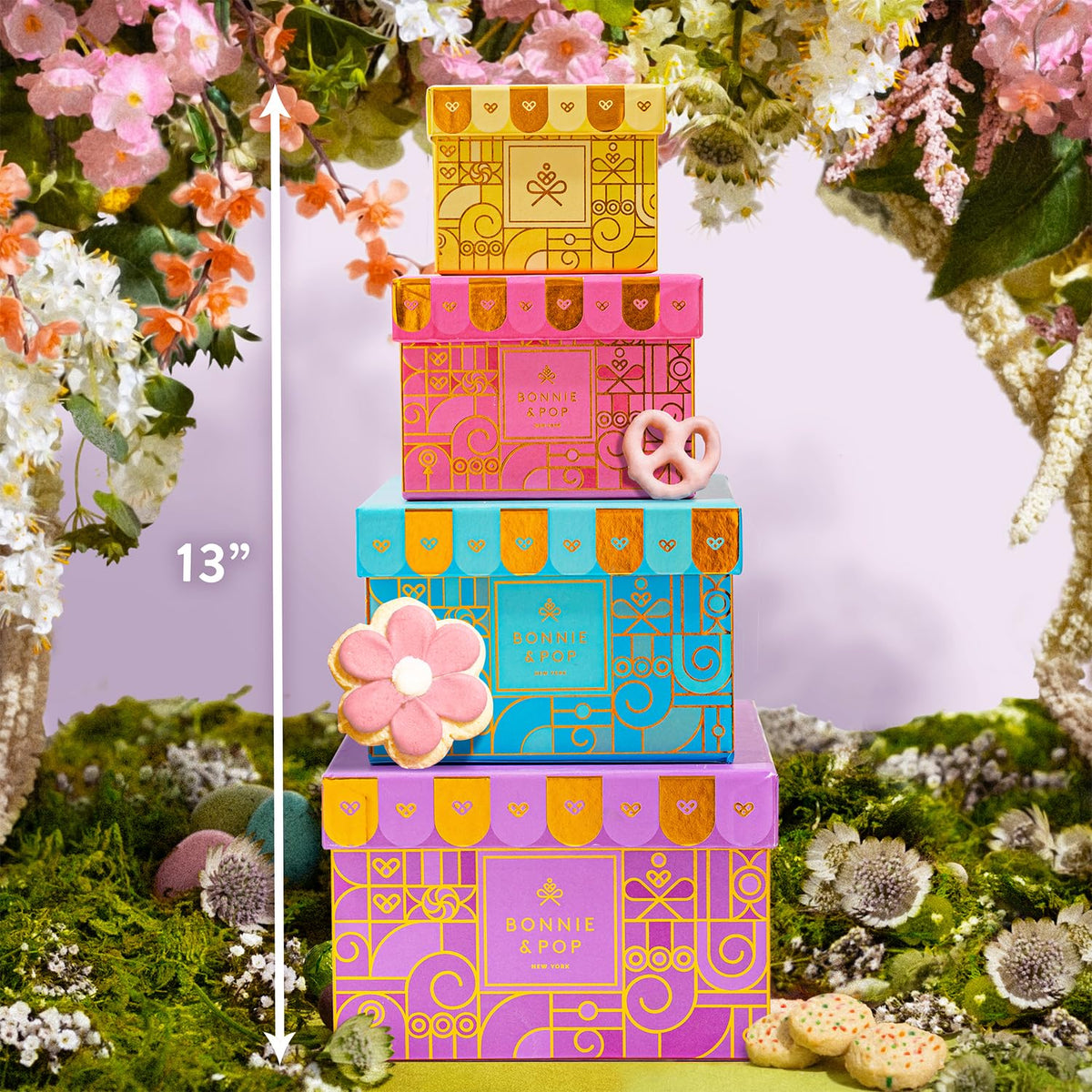 Gift Tower Summer Candy Snack Gift Box Assortment with - BONNIE AND POP Official Imagery - 4
