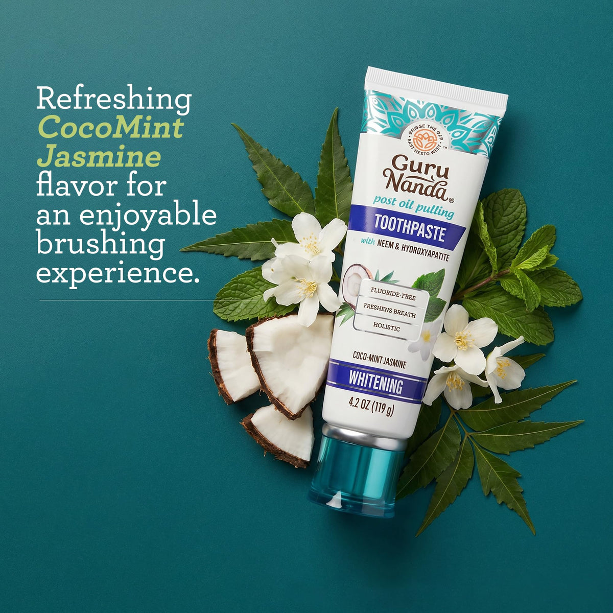 GuruNanda Hydroxyapatite Toothpaste with Neem SLS Fluoride - GuruNanda Official Imagery - 7