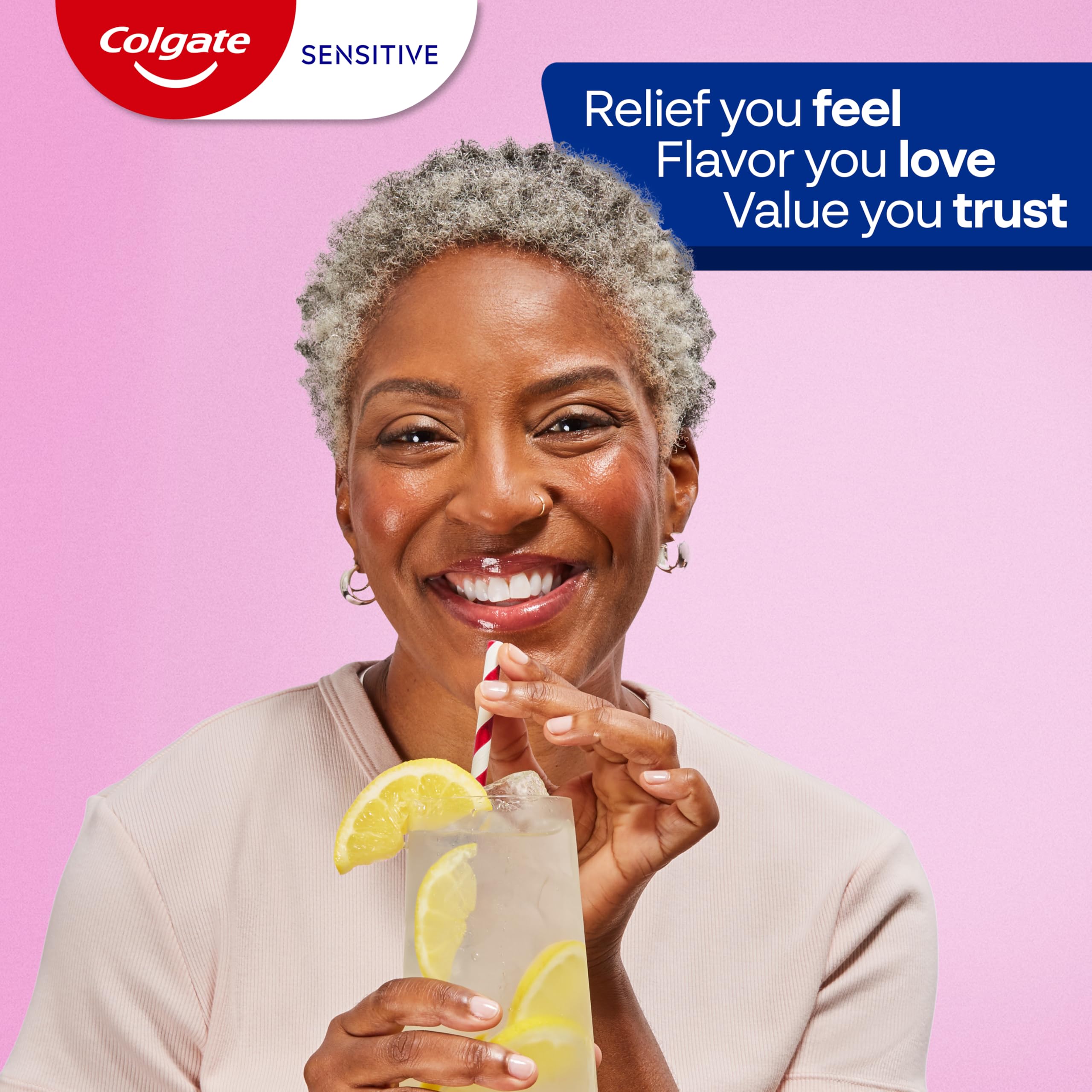 Colgate Whitening Sensitive Toothpaste Gel, Clean Spearmint, 3 Pack, 6 oz