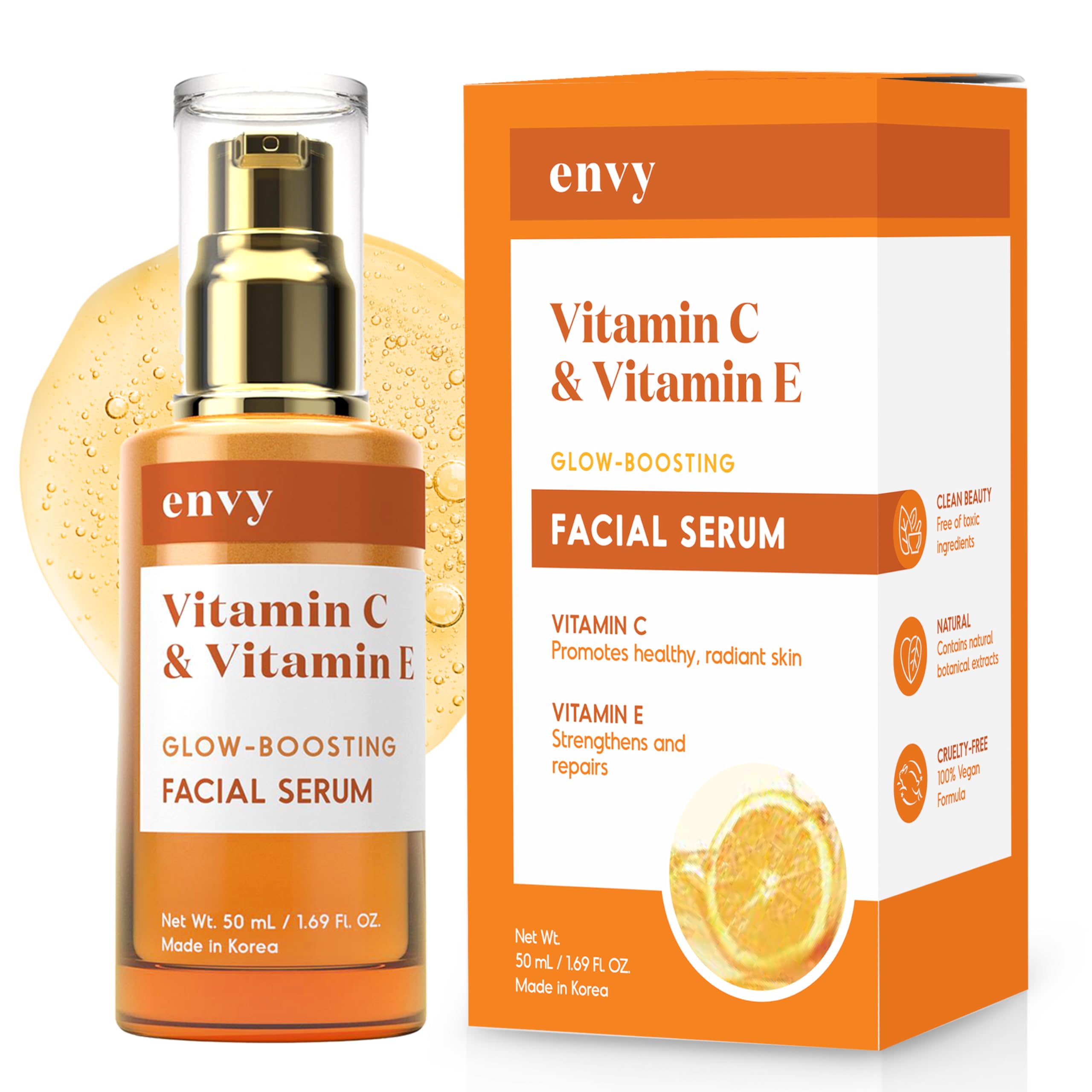 Vitamin C Radiant Face Serum - Dermatologist Tested for Dull & - Product Imagery