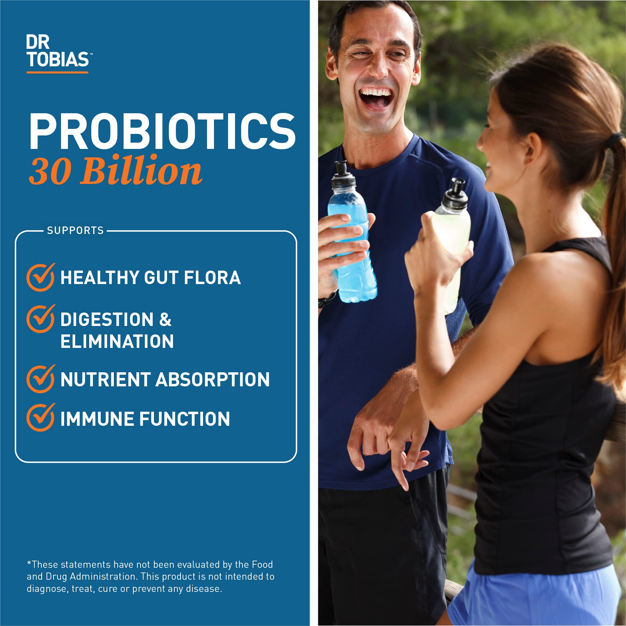 Dr. Tobias Probiotics 30 Billion CFU 30 Capsules | Gut Health Support