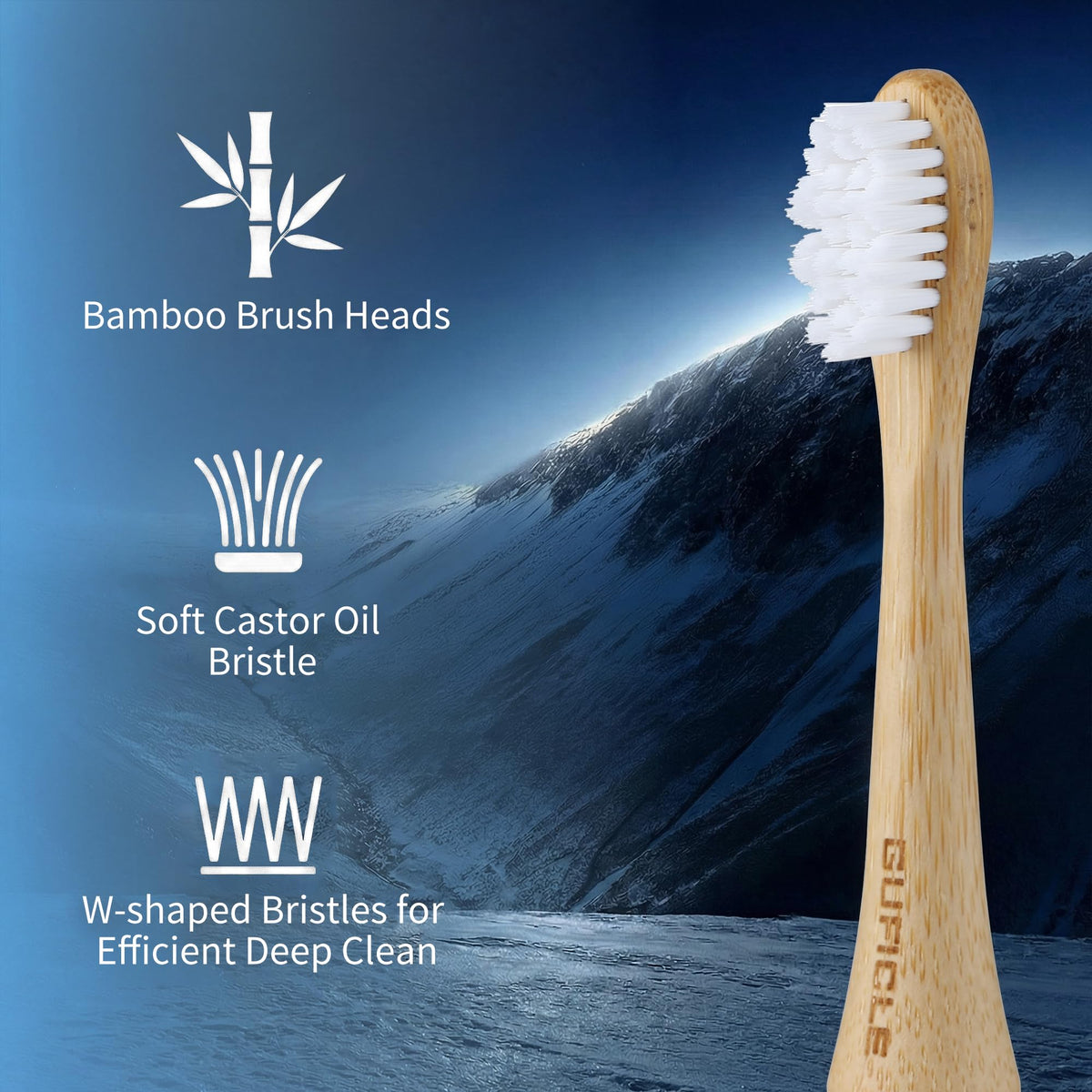 Sonic Electric Toothbrush with Bamboo Heads - GUFICLE Official Imagery - 4