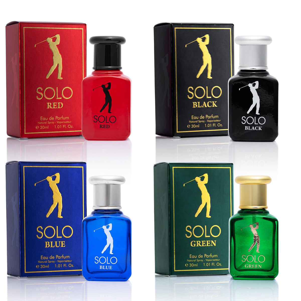 NovoGlow Solo 4 Piece Mini Fragrance Set for Men EDP - NovoGlow Official Imagery - 2