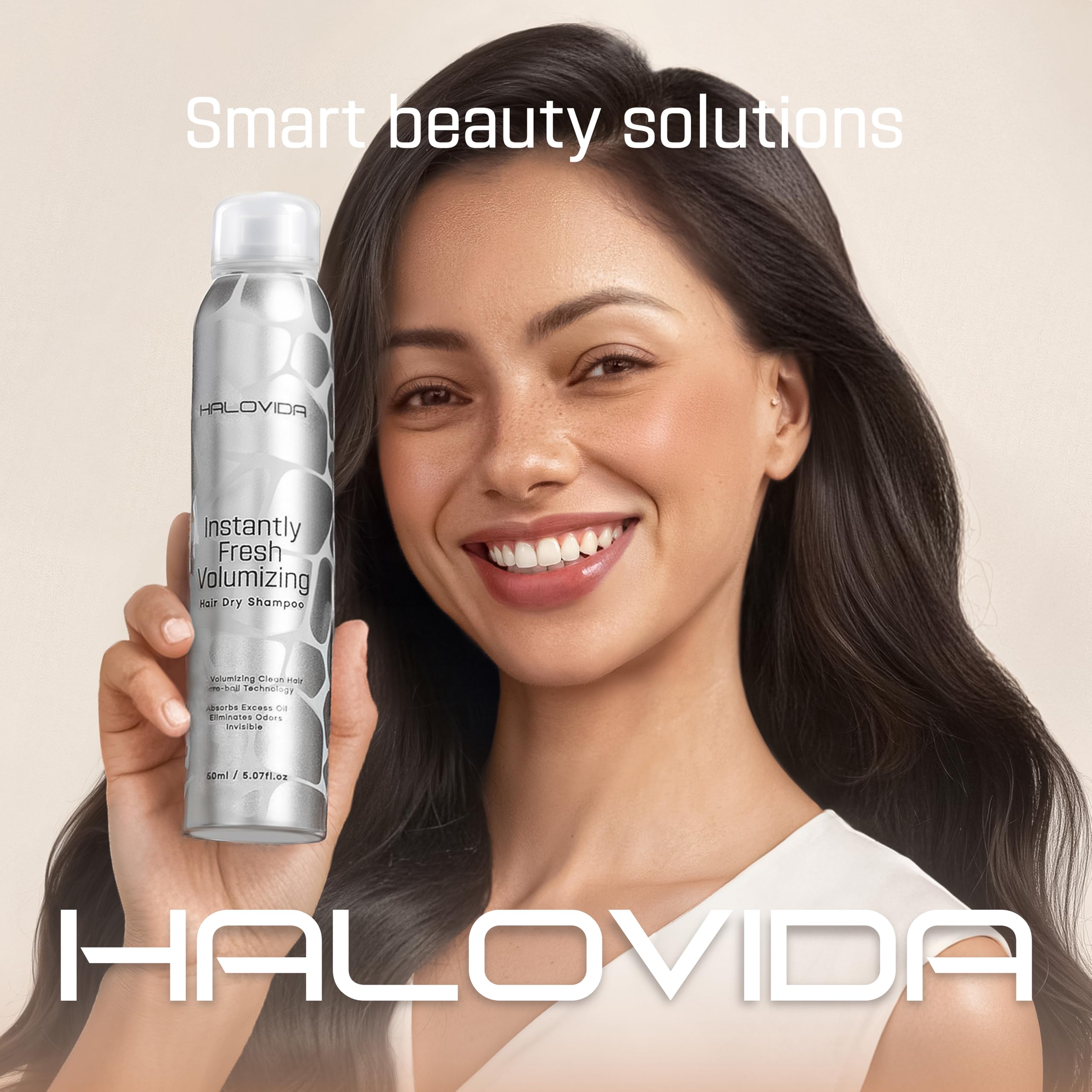 HALOVIDA invisible dry shampoo 2-pack, volumizing and oil control dry shampoo for refreshed hair without water.
