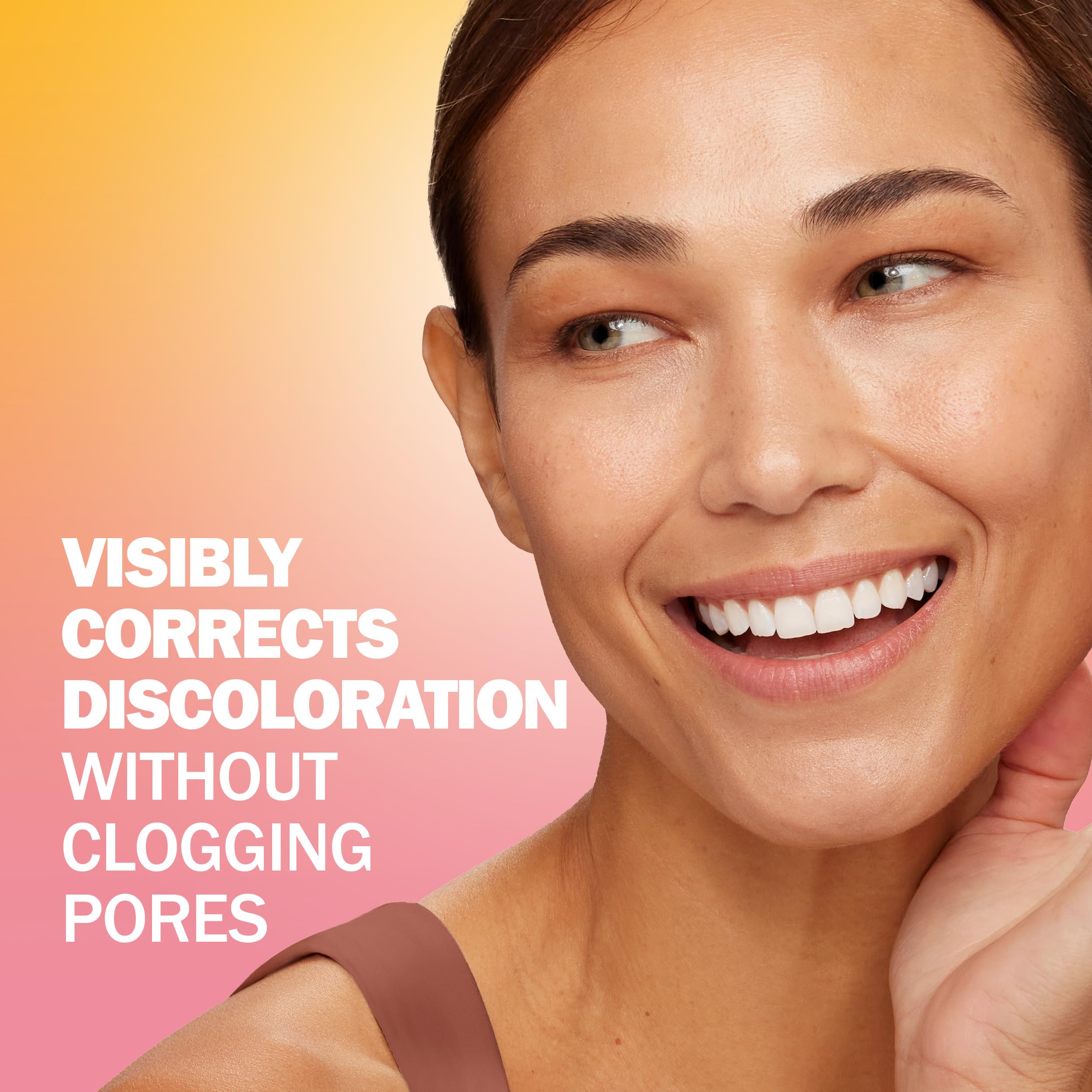Olay Vitamin C Max Brightening Face Serum in a clear bottle, showing the serum and branding, for radiant and even-toned skin.