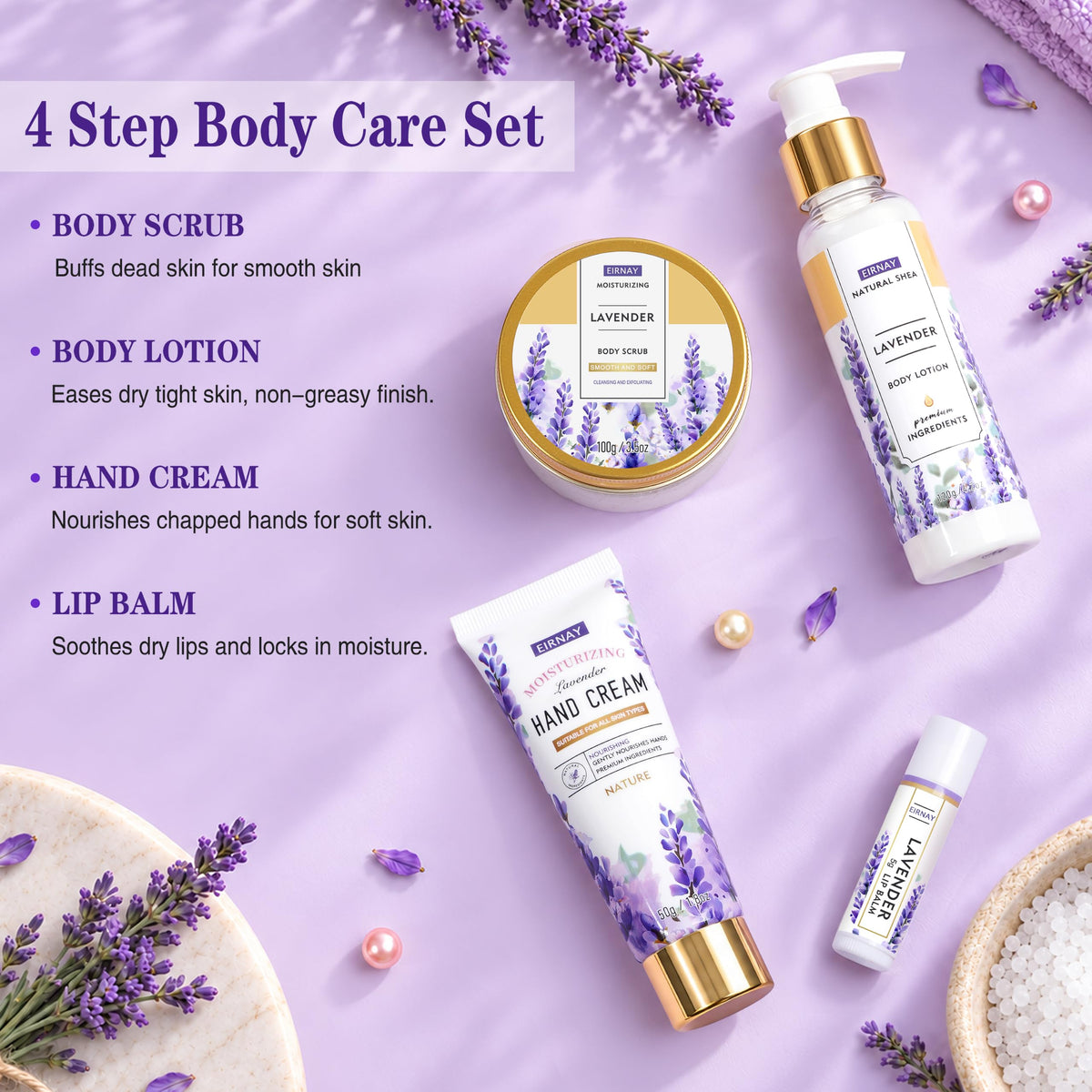 EIRNAY Spa Gifts for Women Birthday Gift Baskets Bath Set for Women Self Care Kit – full view