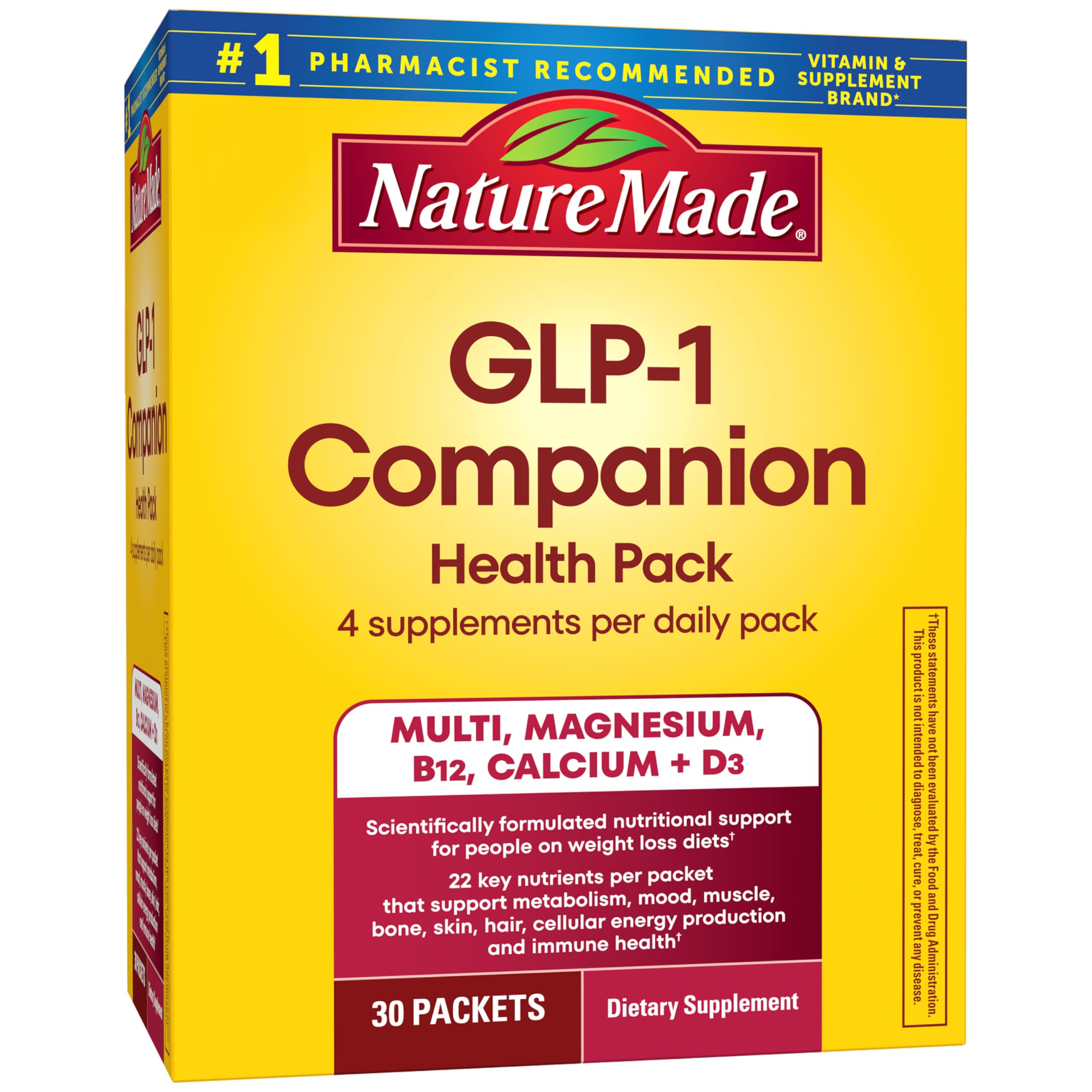 Nature Made GLP-1 Companion Health Pack, 30 Count - Product Imagery