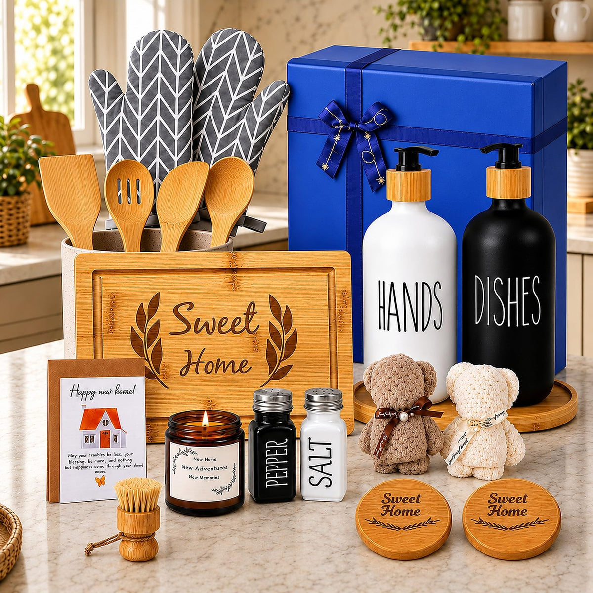 Housewarming Gifts New Home Basket 21 Piece Including - DancyLoad Official Imagery - 2