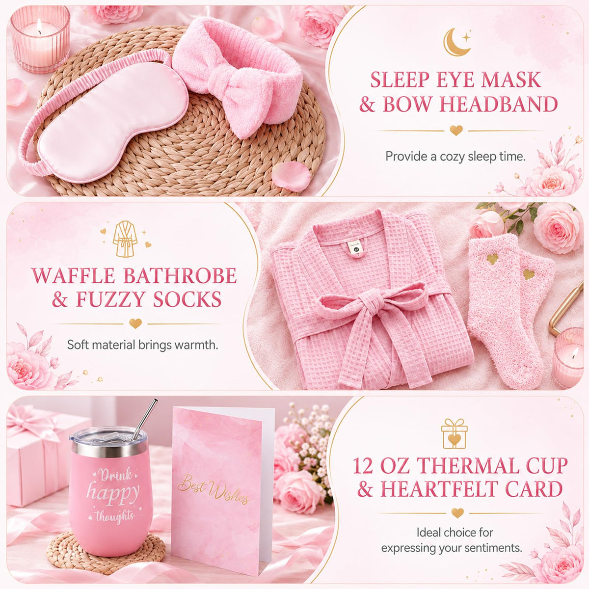 14 Pcs Birthday Gifts for Women Relaxing SPA Robe Sets - gisgfim Official Imagery - 5