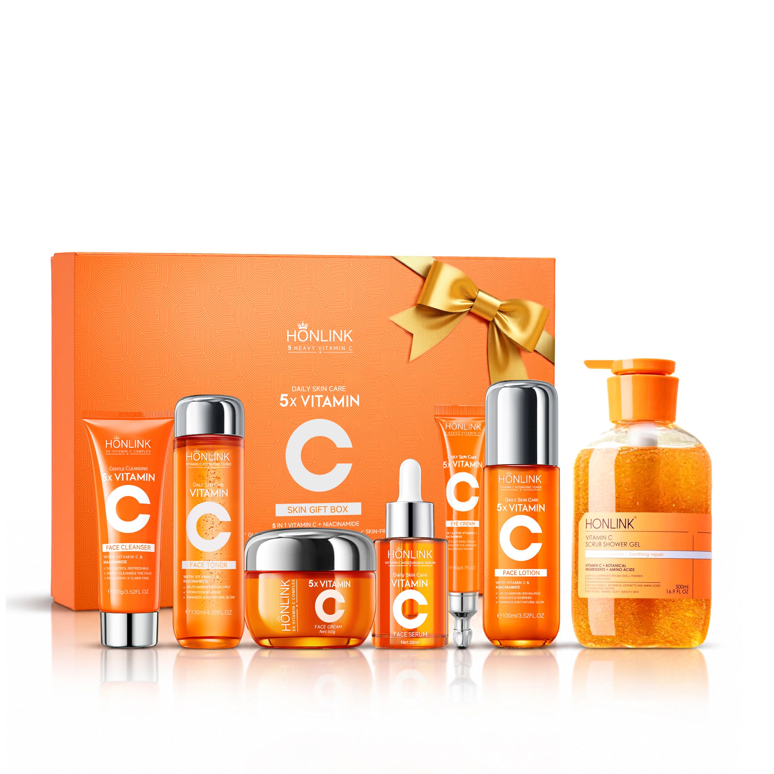 Vitamin C Skincare Gift Set, Face & Body Care Routine for - Product Imagery