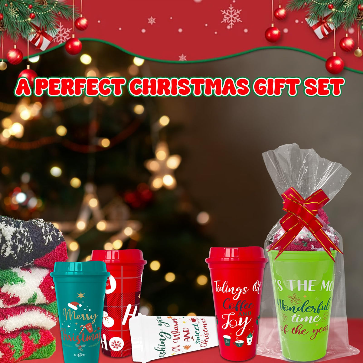 12 Set Christmas Bulk Gifts Funny Christmas Cupcake Fuzzy - Augacage Official Imagery - 7