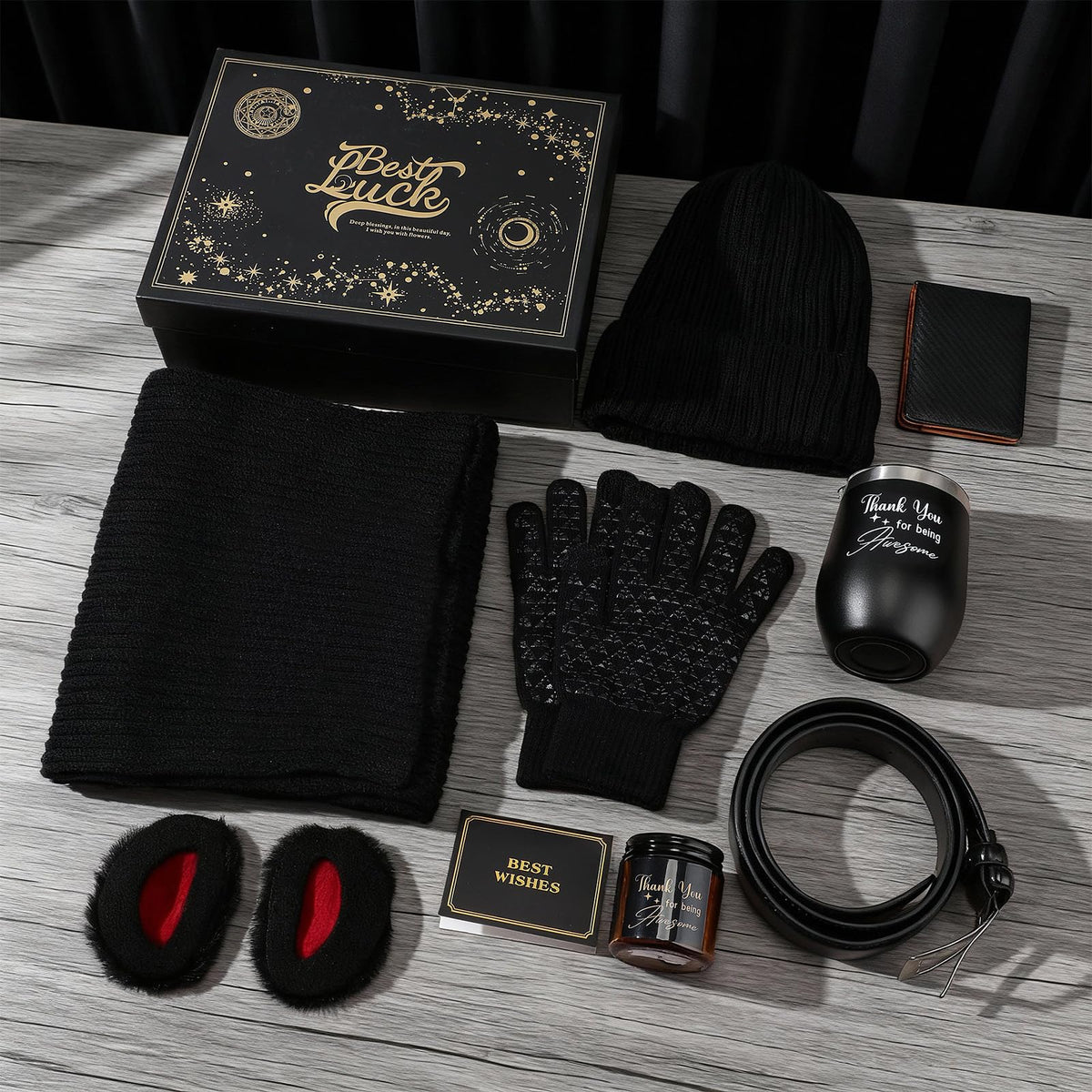 Patelai 10 Pcs Winter Gift Set for Men Scarf Beanie Gloves - Patelai Official Imagery - 6