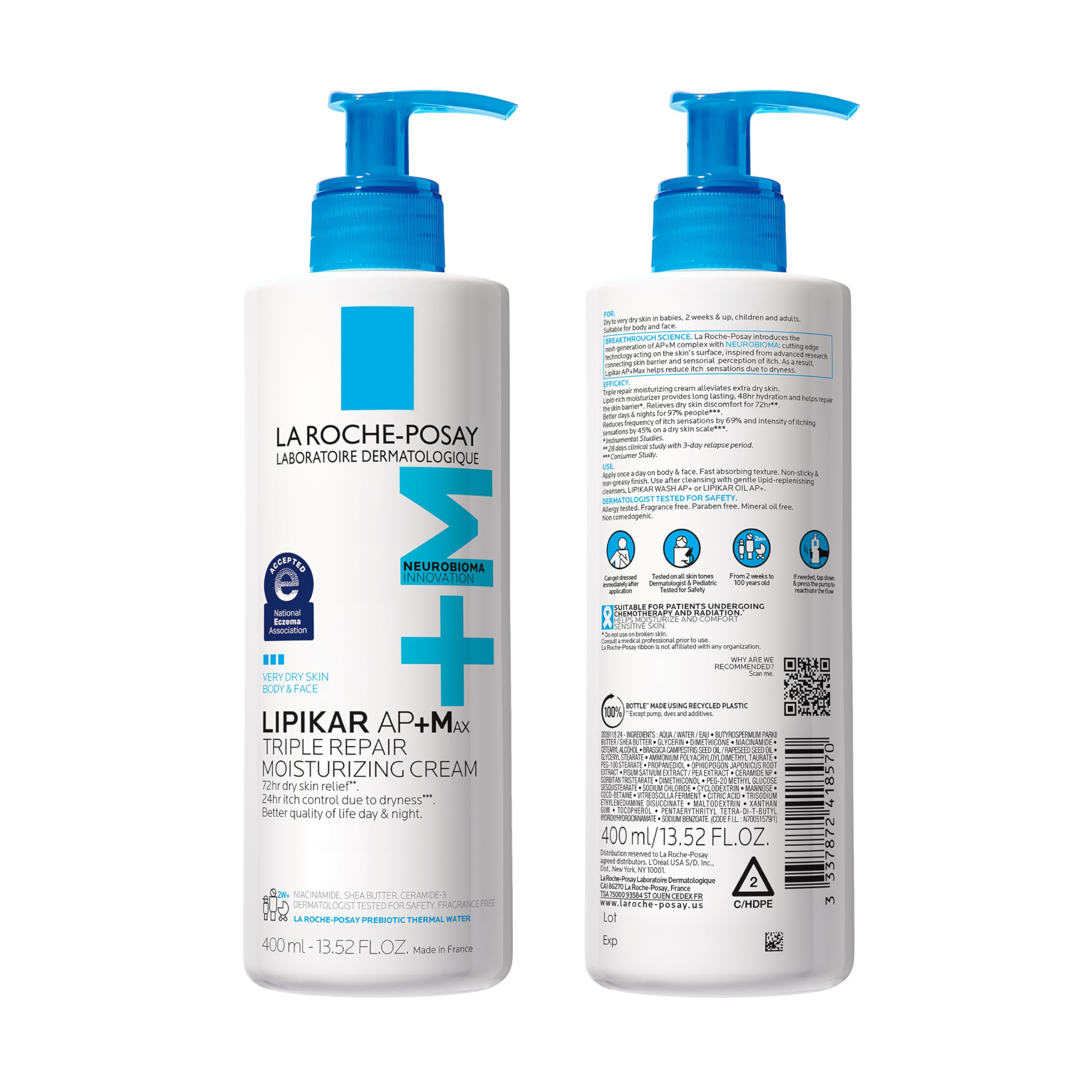 La Roche-Posay Lipikar AP+Max Body Cream Ceramides 13.52oz