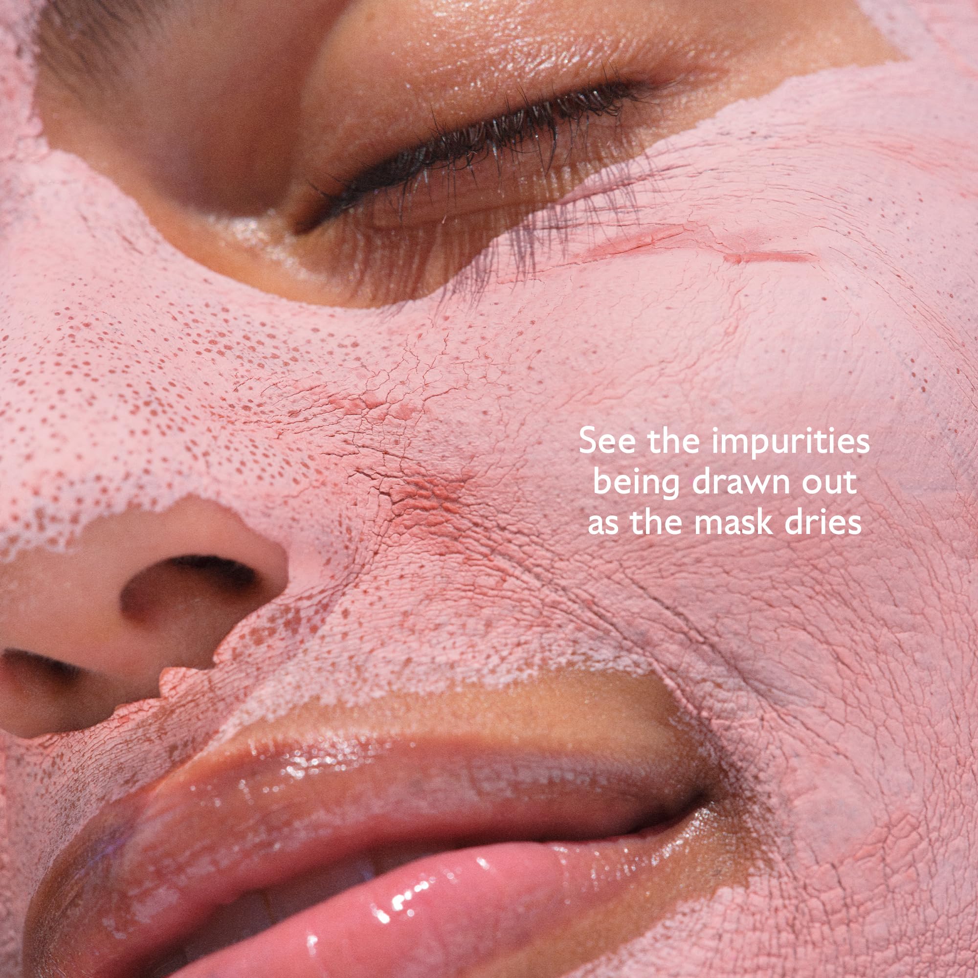 Caudalie Instant Detox Mask in a 75 mL jar, pink clay face mask for pore minimizing and skin detoxification.