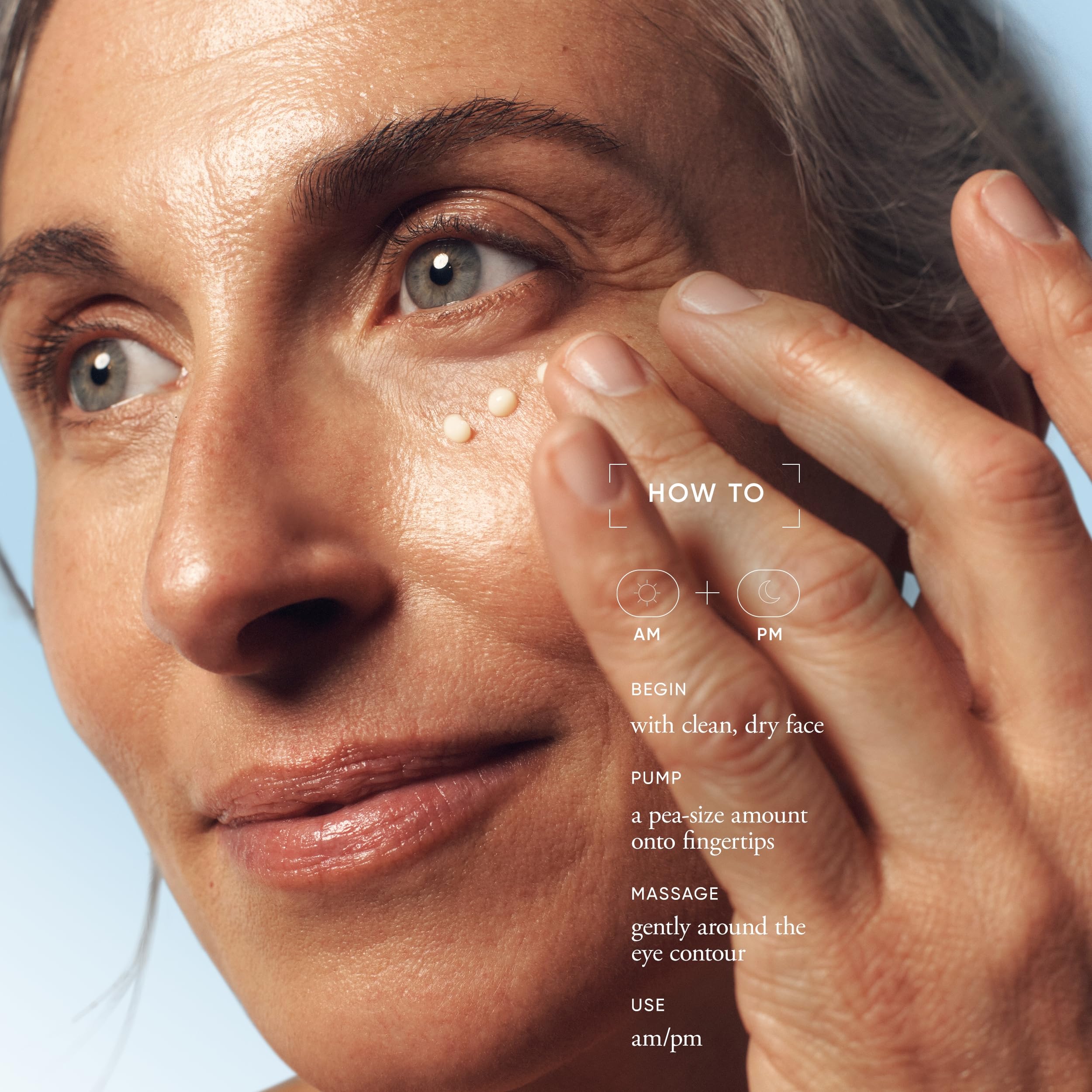 Philosophy Hope in a Jar Eye Revival Serum with hyaluronic acid, elderberry and tangerine peel extracts in a 0.5 fl oz bottle.