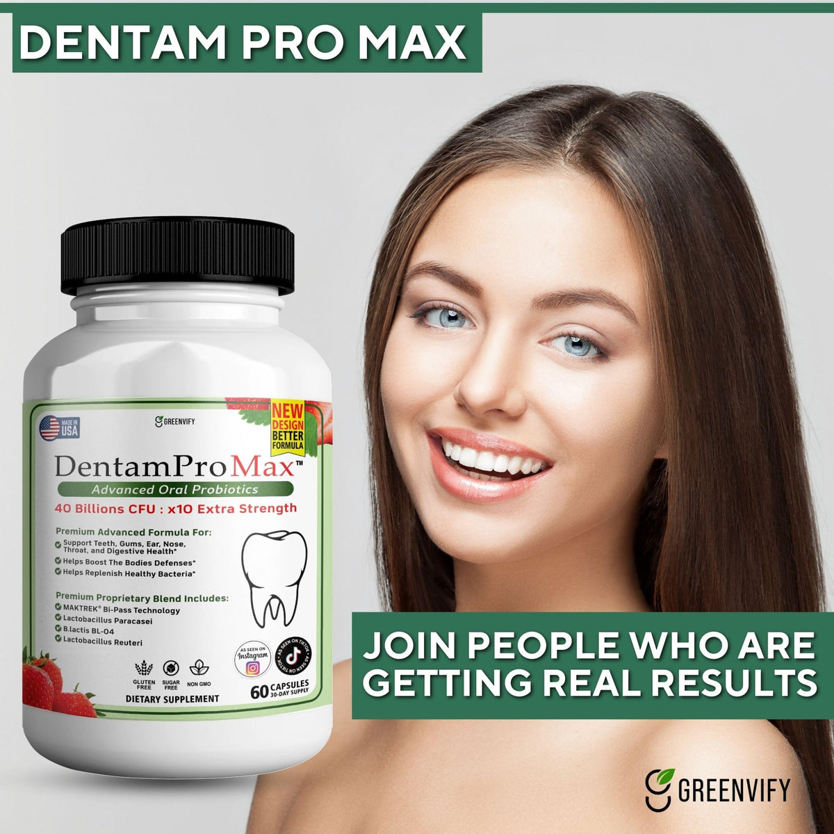 DentamPro Max Dental Probiotics for Adults - GREENVIFY Official Imagery - 7