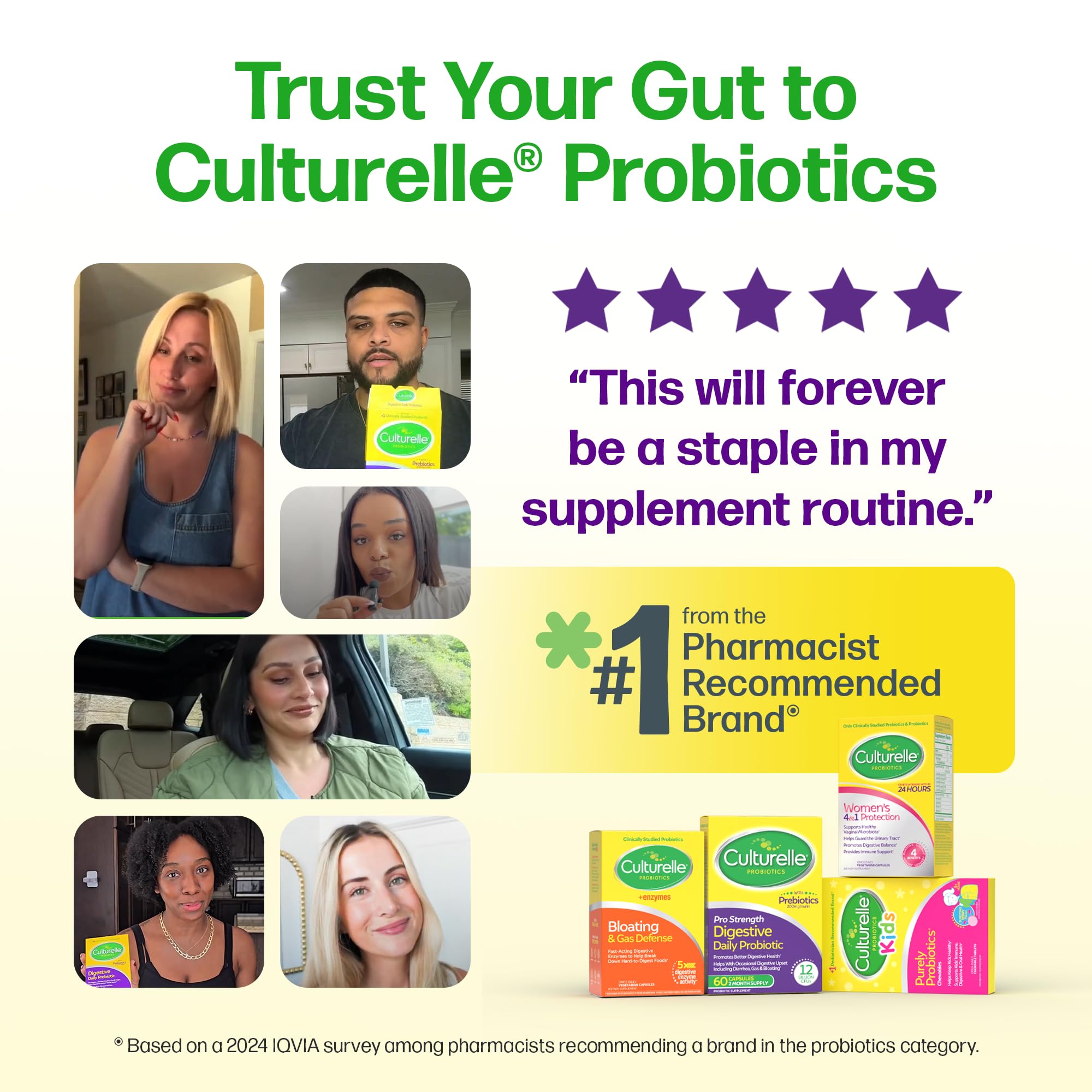 Culturelle Pro Strength Probiotics for Digestive Gut Health*, 12B CFU, 60ct