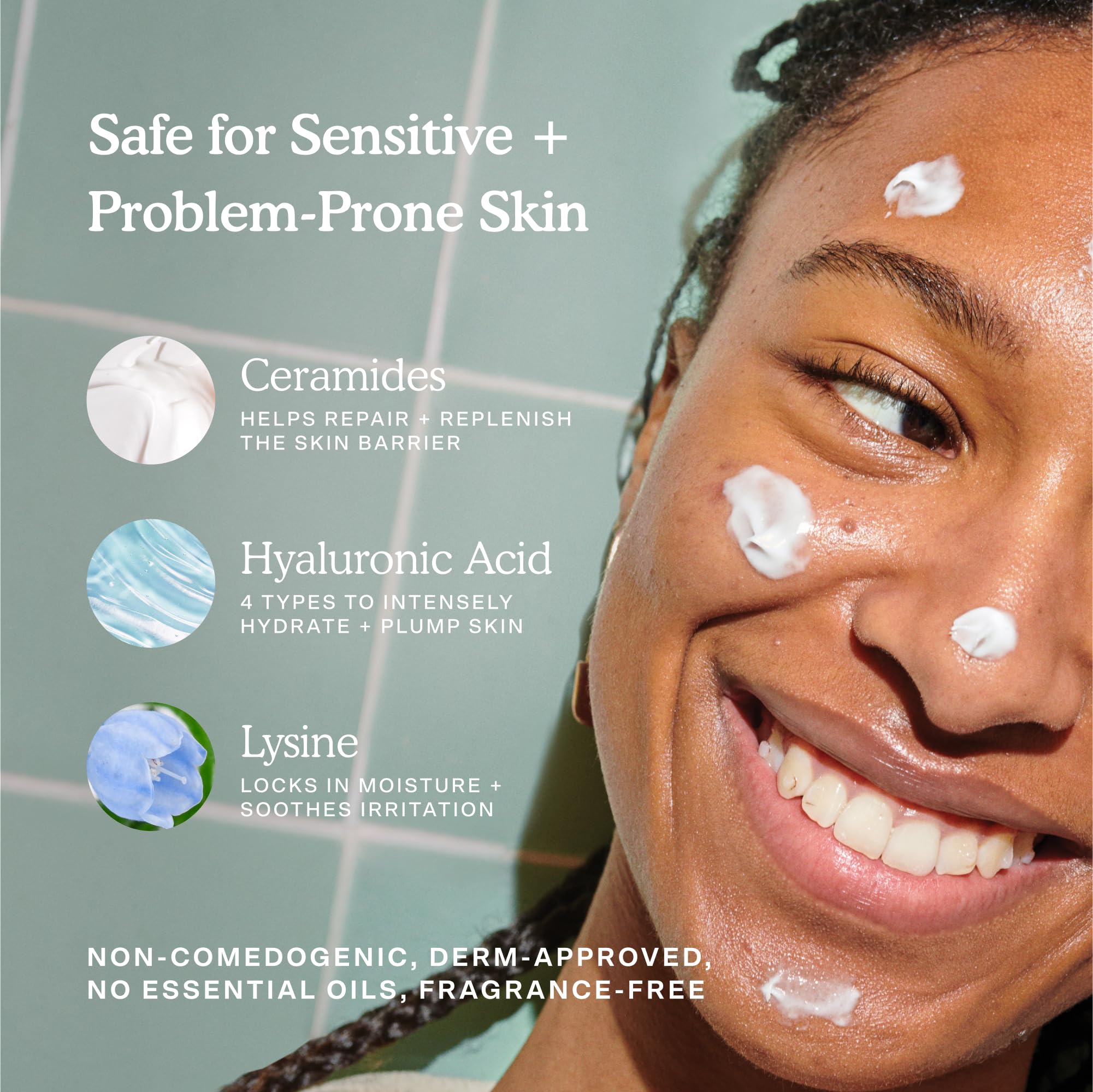 Tower 28 SOS Recovery Hydrating Face Cream for sensitive skin, 1.86 oz, featuring a creamy moisturizer in a white jar.