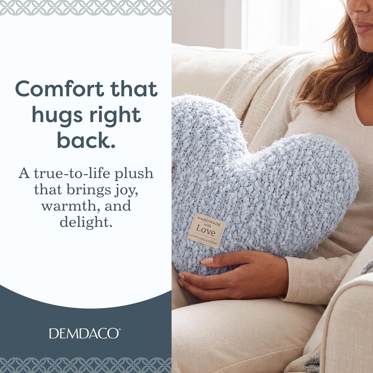 DEMDACO Giving Collection Soft Blue Weighted Giving Heart 1 - DEMDACO Official Imagery - 4