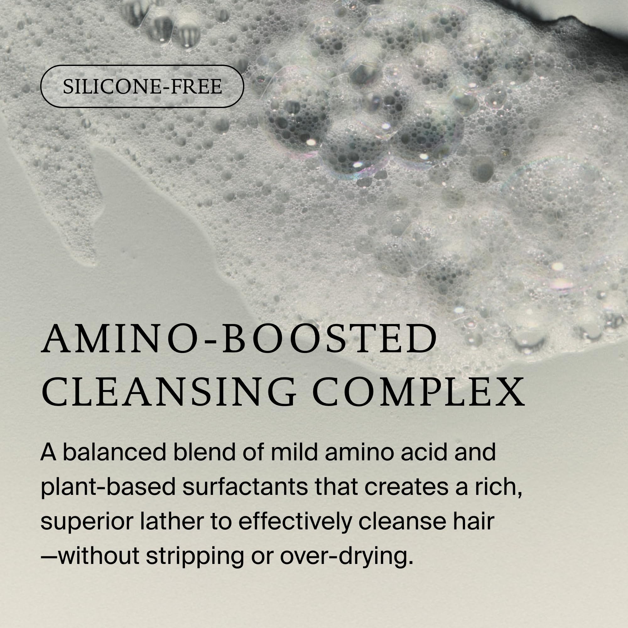 Living Proof No Frizz Shampoo for all hair types in a 24 oz bottle, featuring clear liquid and pump dispenser.