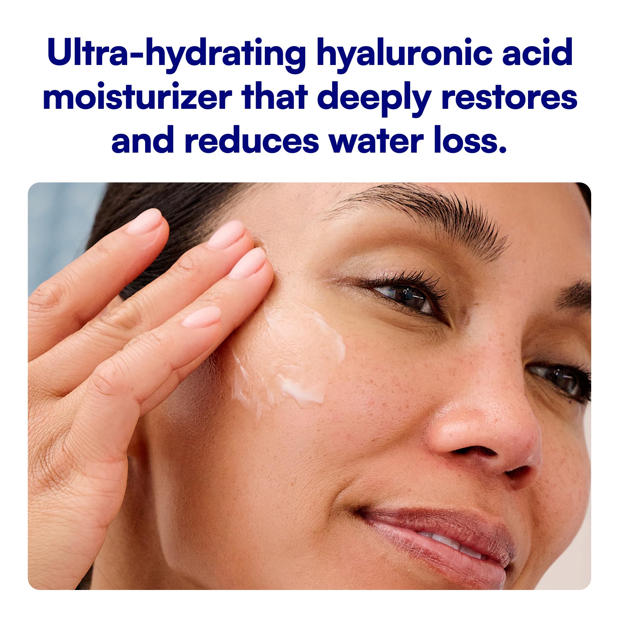 Bliss Drench & Quench Hyaluronic Acid face moisturizer in a 1 oz bottle, featuring clear gel texture and hydrating skincare benefits.