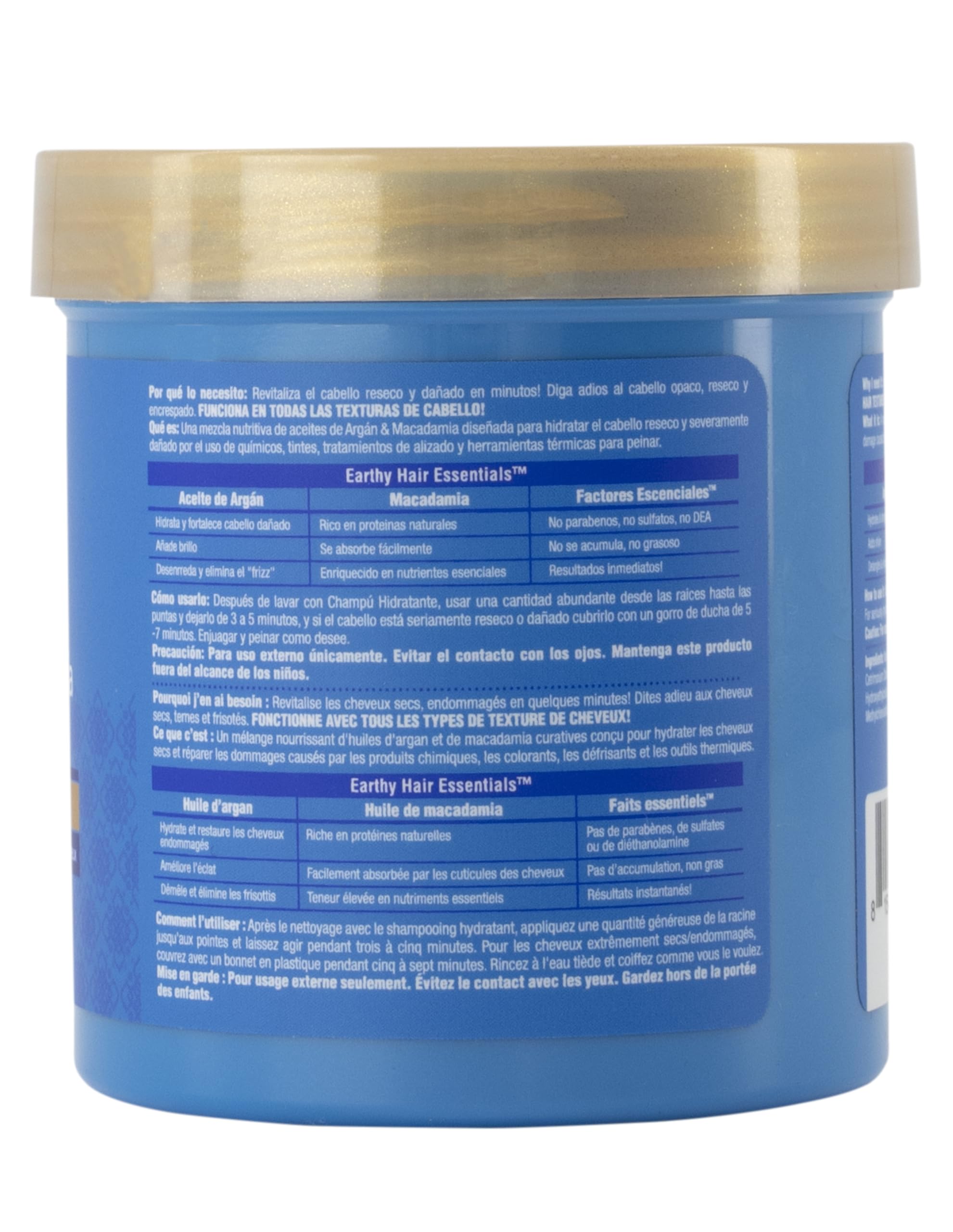 Every Strand Argan Oil with Macadamia Hydrating Hair Masque in 15 oz jar, showing creamy formula and nourishing hair care product.