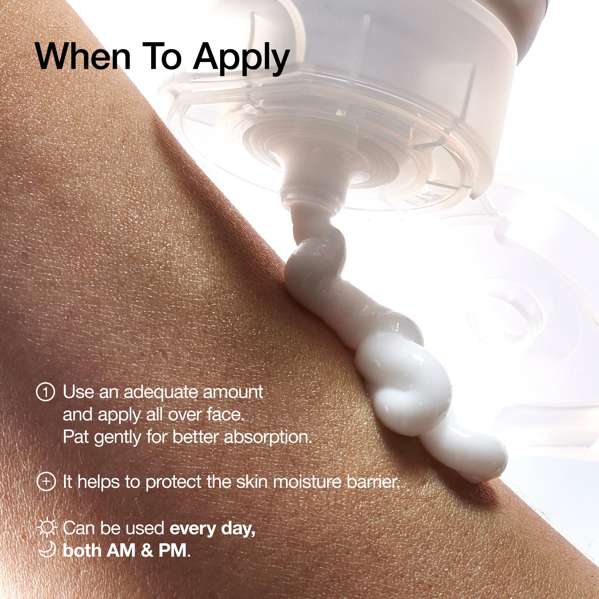 ANUA 3 Ceramide Panthenol Moisture Barrier Cream in 3.38 fl oz jar, showing the moisturizing cream's smooth texture and packaging.