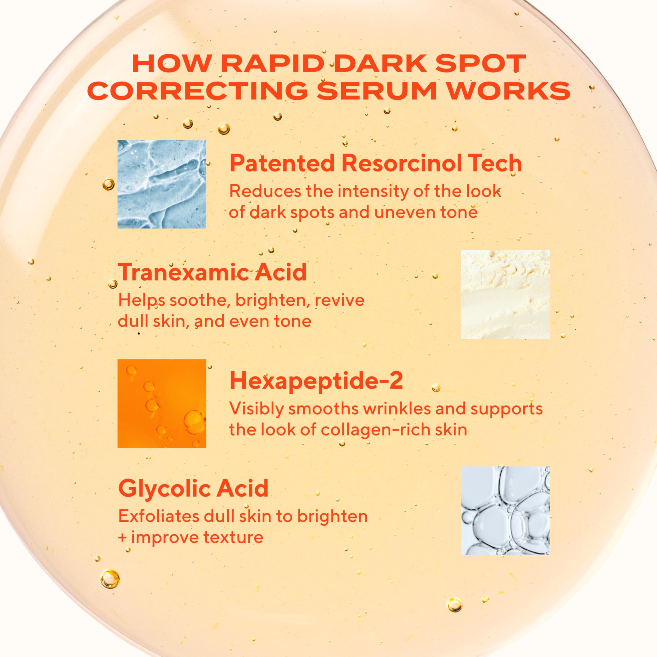 Murad Rapid Dark Spot Correcting Serum with glycolic acid in a 1 fl oz bottle, designed to improve skin tone and reduce dark spots.
