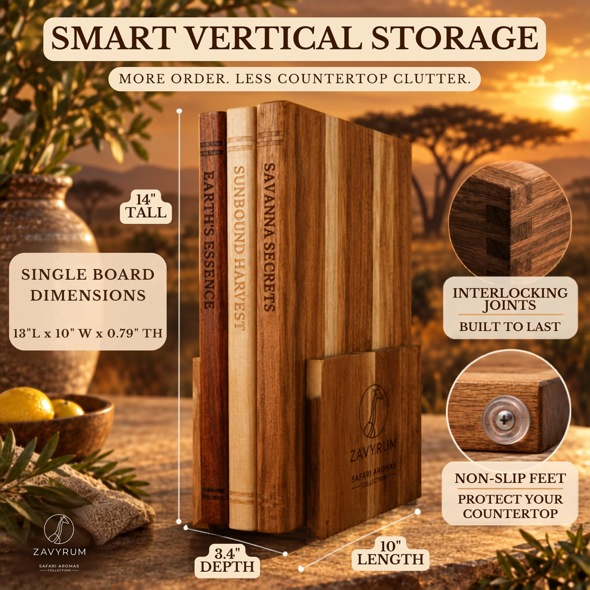 Book Cutting Board Set - ZAVYRUM Official Imagery - 6