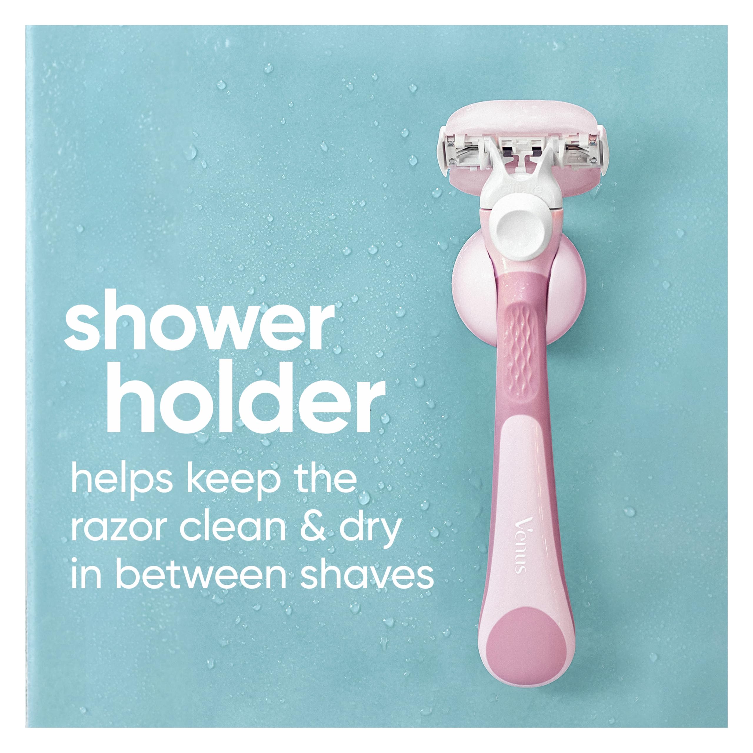 Gillette Venus ComfortGlide white tea women's manual razor with one handle and four blade refills, designed for smooth shaving.