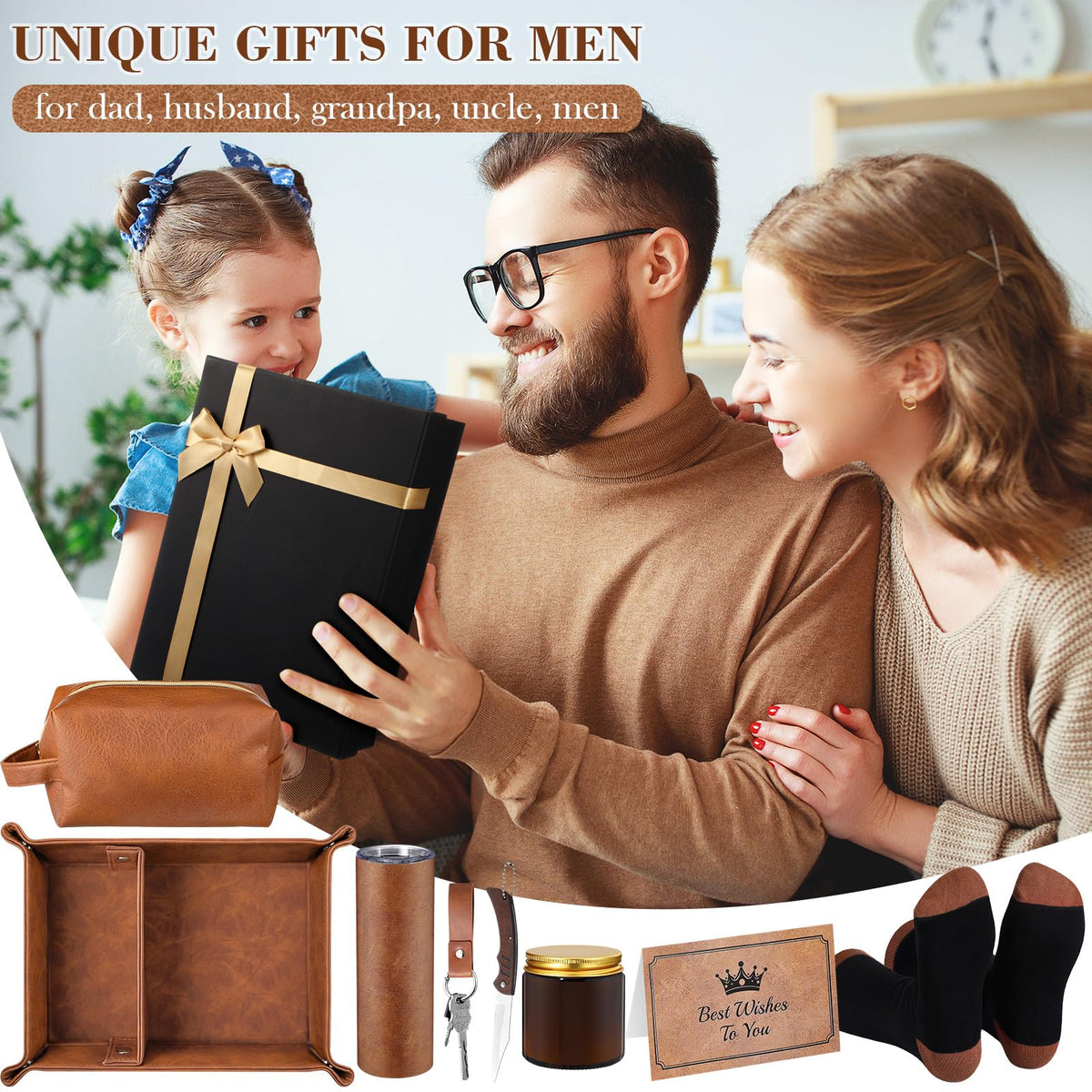 Sieral 10 Pcs Mens Gift Set Christmas Birthday Basket Ideas - Sieral Official Imagery - 5