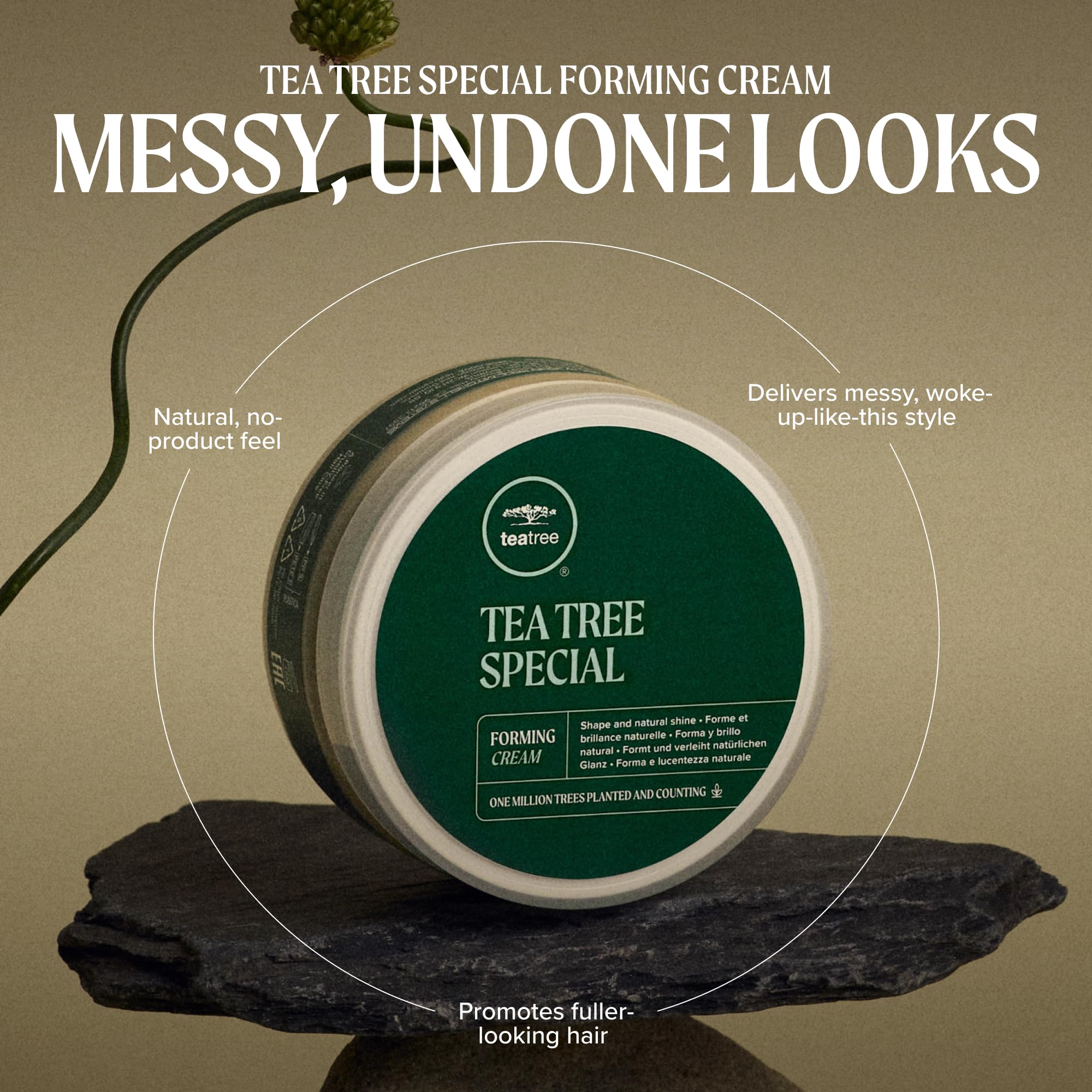 Tea Tree Forming Cream 3 oz hair styling agent with flexible hold, ideal for shaping and defining hair.
